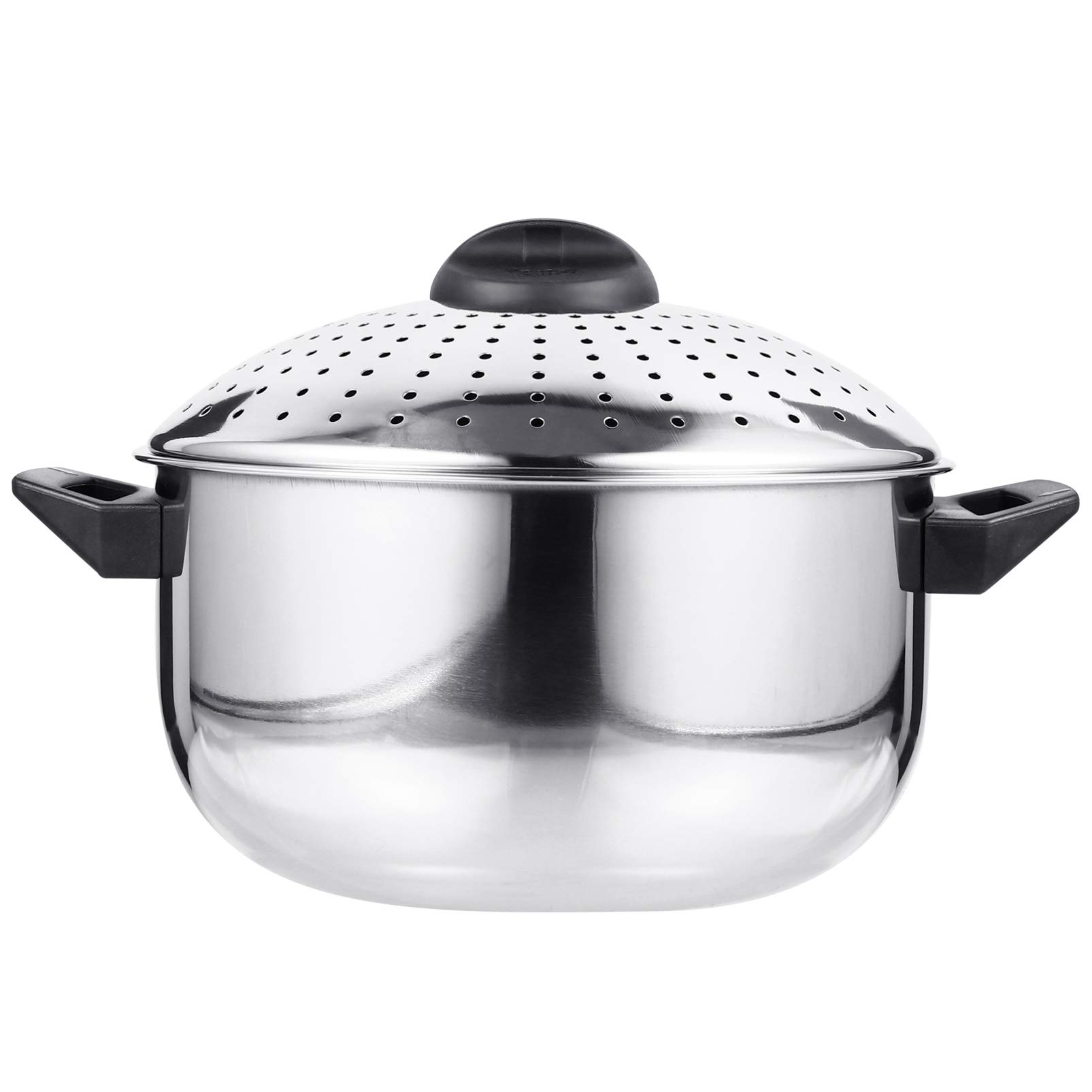 DOITOOL 8 Quart Stainless Steel Stock Pot with Lid - Heavy Duty Soup Pot, Pasta Pot, Steamer for Cooking, Boiling, Canning - Ideal for Home Kitchen, Restaurant & Catering Use