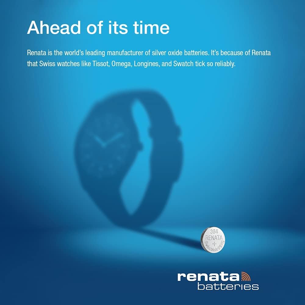 Renata Watch Batteries 5 Pack - SR936SW Silver Oxide Battery for Watches, Thermometers & Medical Devices - Long Lasting Power Solution for Precision Timekeeping