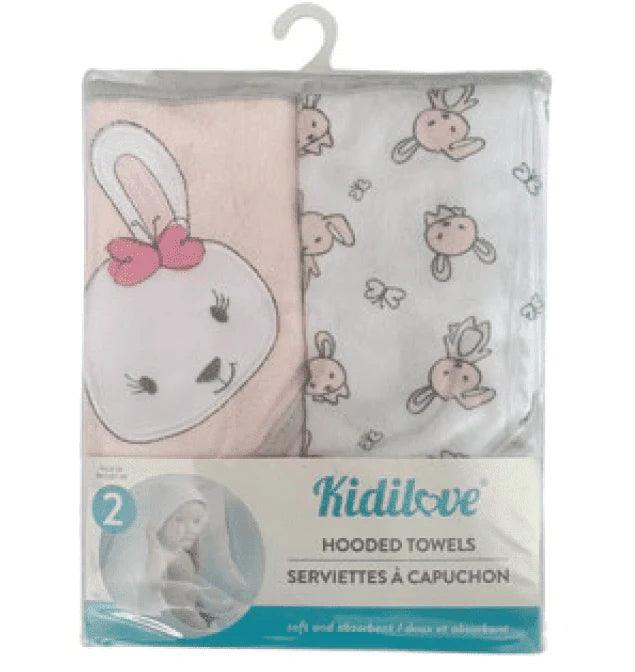 Kidilove Hooded Towel for Babies & Toddlers - Soft & Absorbent 2-Pack - Perfect for Bath Time, Swimming, and Beach Outings