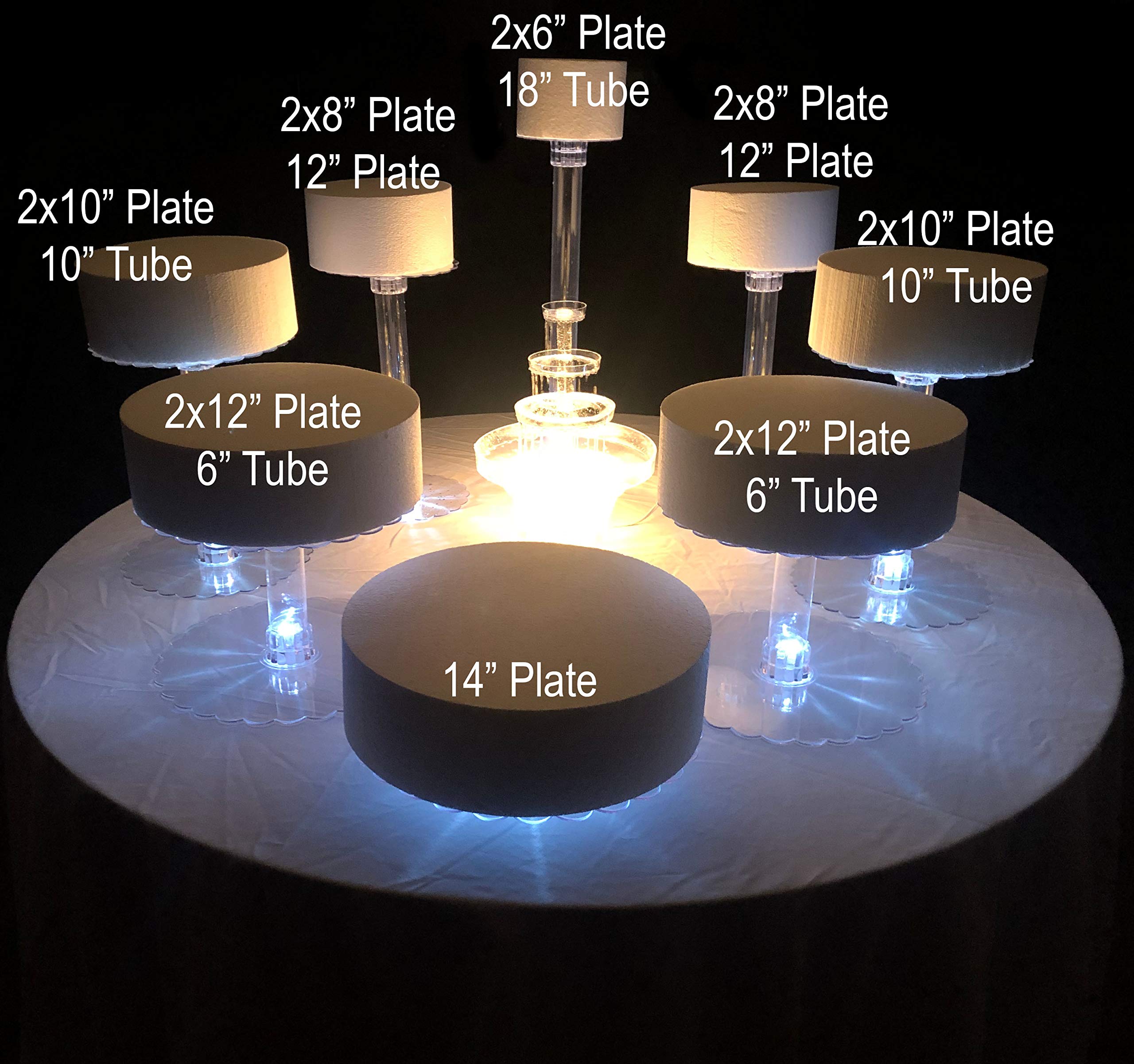 8-Tier LED Wedding Cake Stand with Lights - Elegant Display for Wedding Cakes, Birthday Cakes & Desserts - Perfect for Weddings, Anniversaries & Special Events