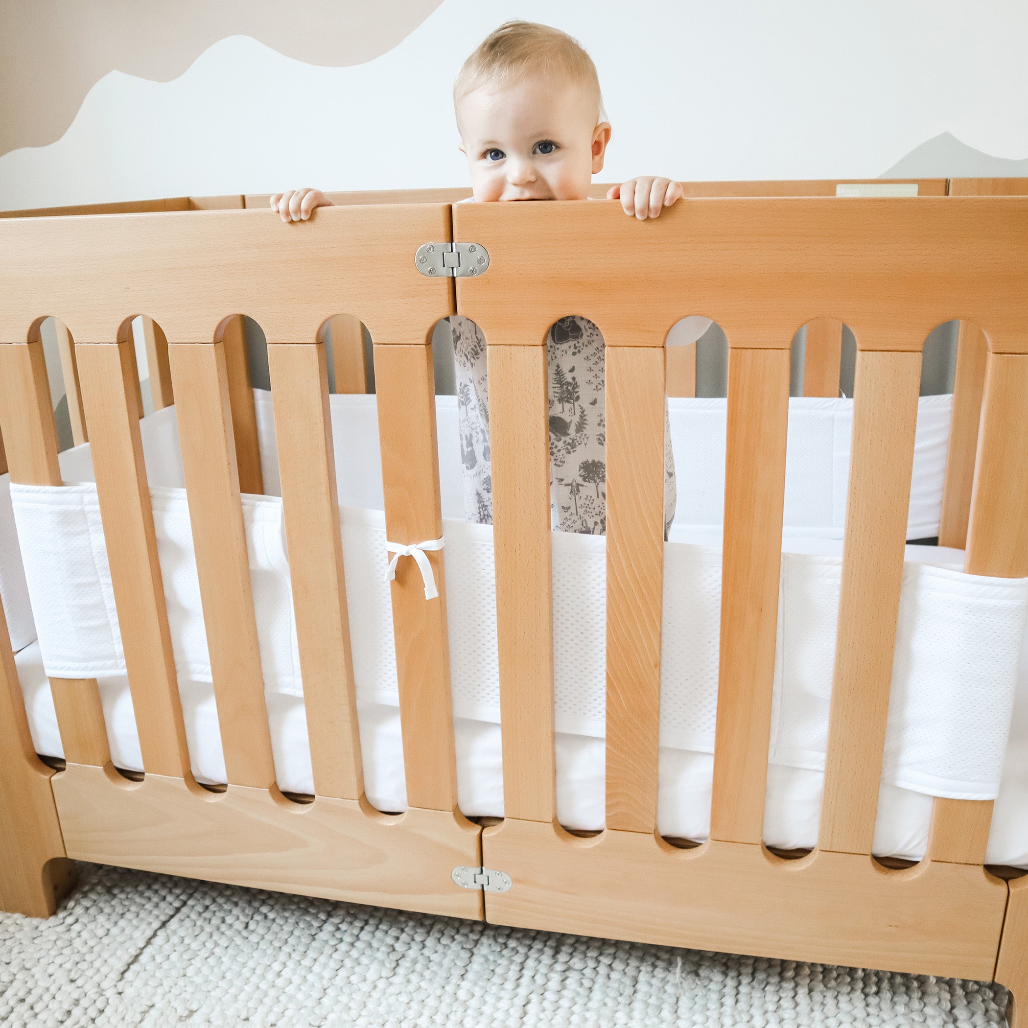 Breathe Easy® White Cot Liner - Soft, Breathable Baby Crib Mattress Cover for Safe & Comfortable Sleep - Perfect for Nursery, Daycare & Travel