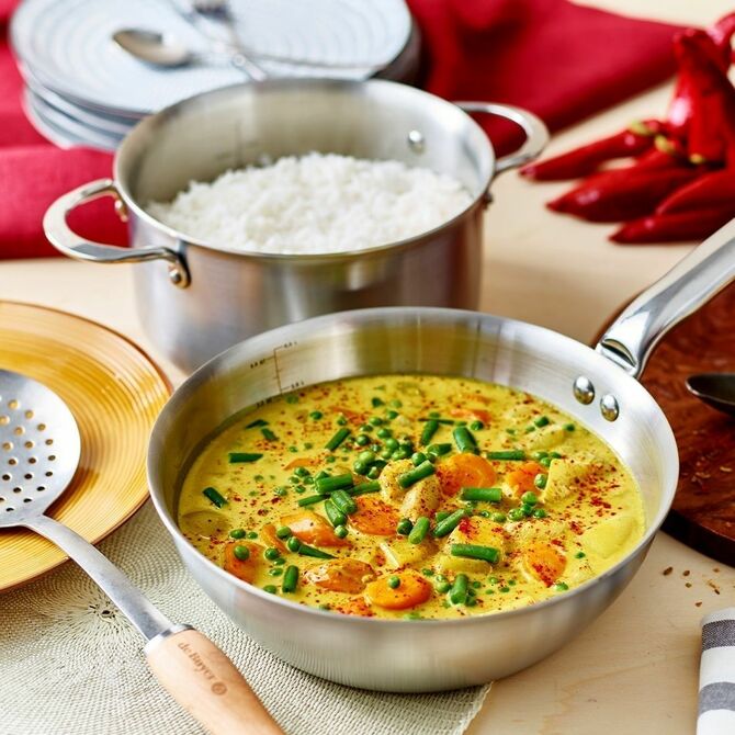 Alchimy Round Bottom Saute Pan - Nonstick Skillet for Stir Frying, Searing & Sauteing - Perfect for Home Cooking & Professional Kitchens