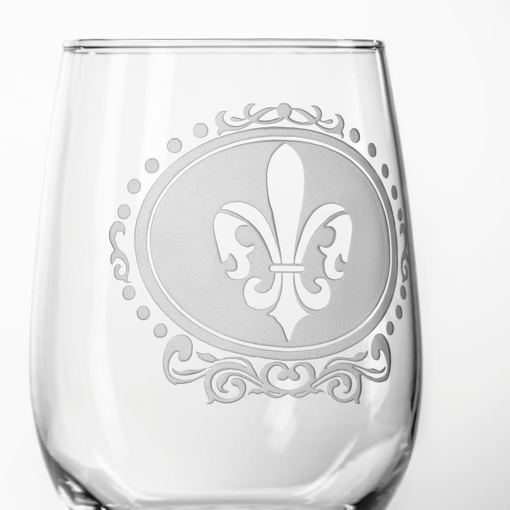 Royal Fleur De Lis 17oz Stemless Wine Tumbler Set - 12 Pack Bulk Stainless Steel Insulated Cups for Wine, Cocktails & Beverages - Perfect for Parties, Weddings & Home Entertaining
