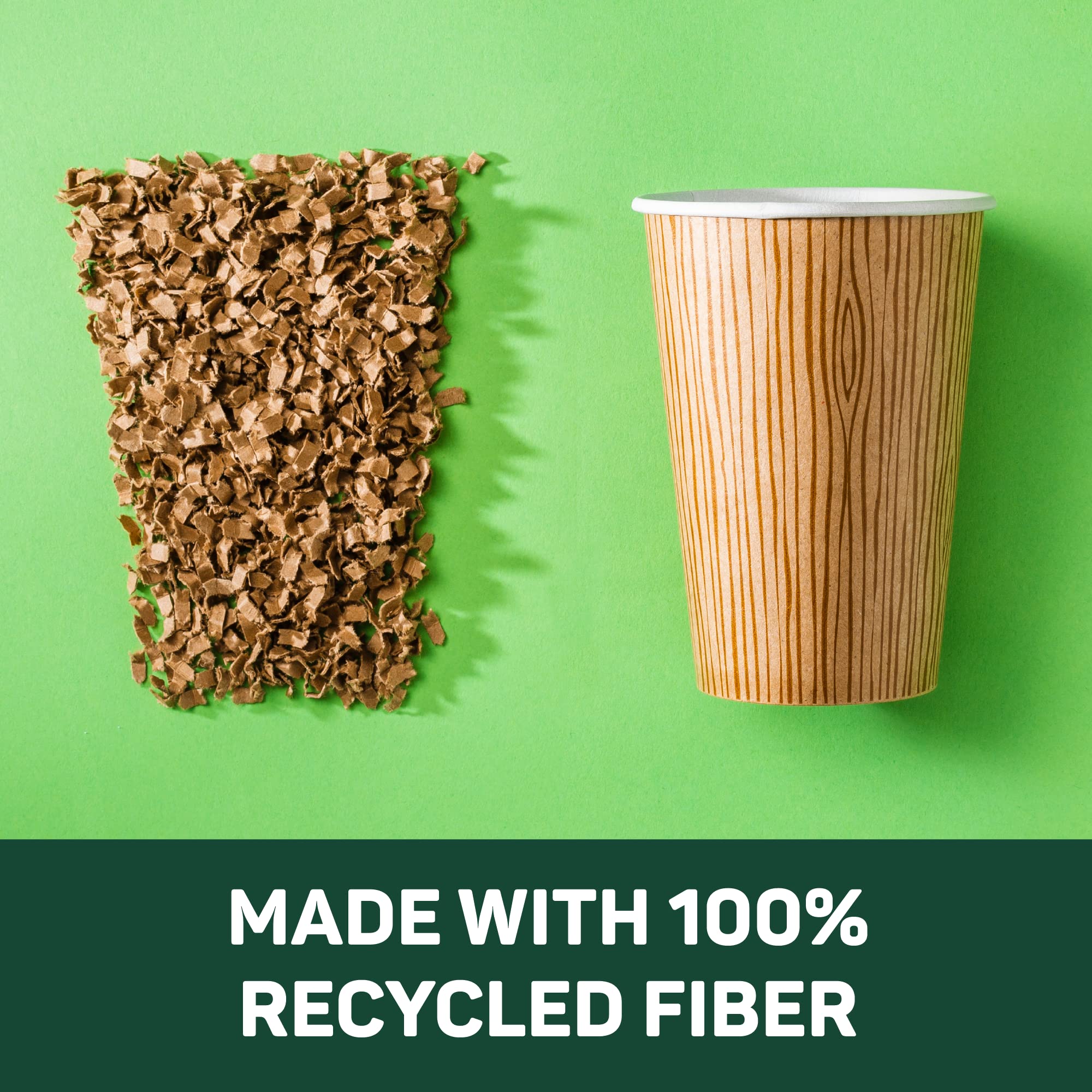 Dixie EcoSmart 16 Oz Recycled Fiber Paper Coffee Cups with Lids - 96 Count (Pack of 6) - 100% Recyclable Hot Beverage Cups for Coffee, Tea, and Hot Chocolate - Perfect for Offices, Cafes, and Home Use