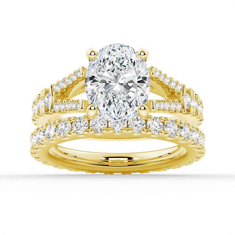 Oval Cut Split Shank Moissanite Engagement Ring for Women - Vintage Style Wedding Band, Durable 1.5 Carat Solitaire Promise Ring for Proposal, Anniversary & Valentine's Day Gift