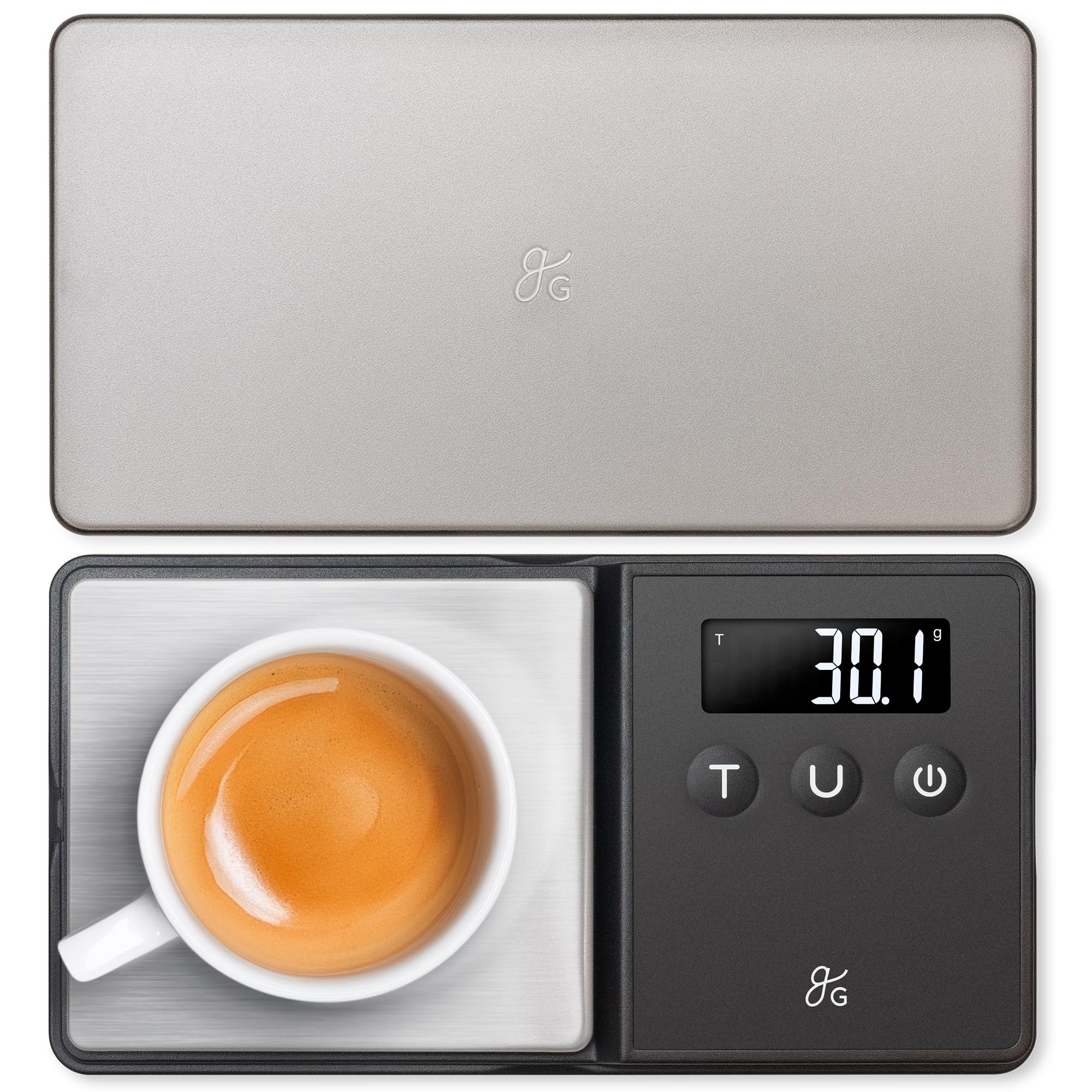 Greater Goods Digital Espresso and Coffee Scale - 750g Capacity, 0.1g Precision, Compact Kitchen Scale with 6 Measurement Units for Brewing, Baking & Portion Control | Perfect for Home Baristas & Coffee Enthusiasts