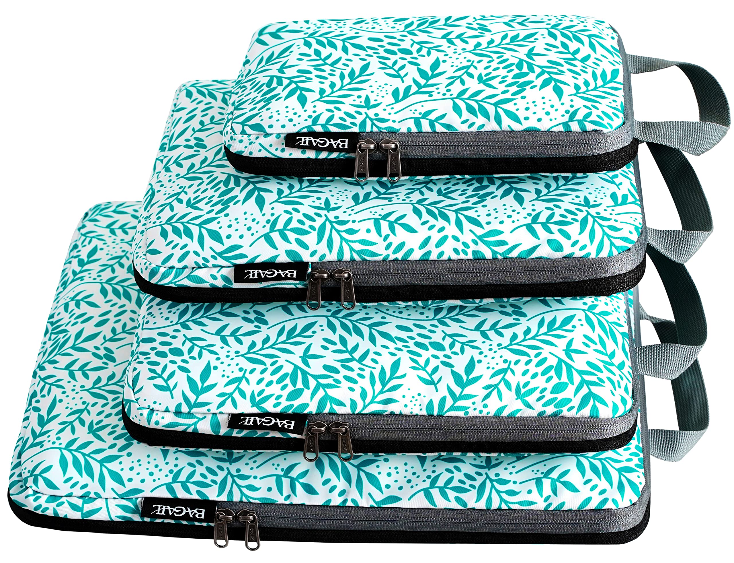 BAGAIL 4/5/6 Set Compression Packing Cubes - Expandable Travel Organizers for Suitcases | Perfect for Business Trips, Vacations & Backpacking