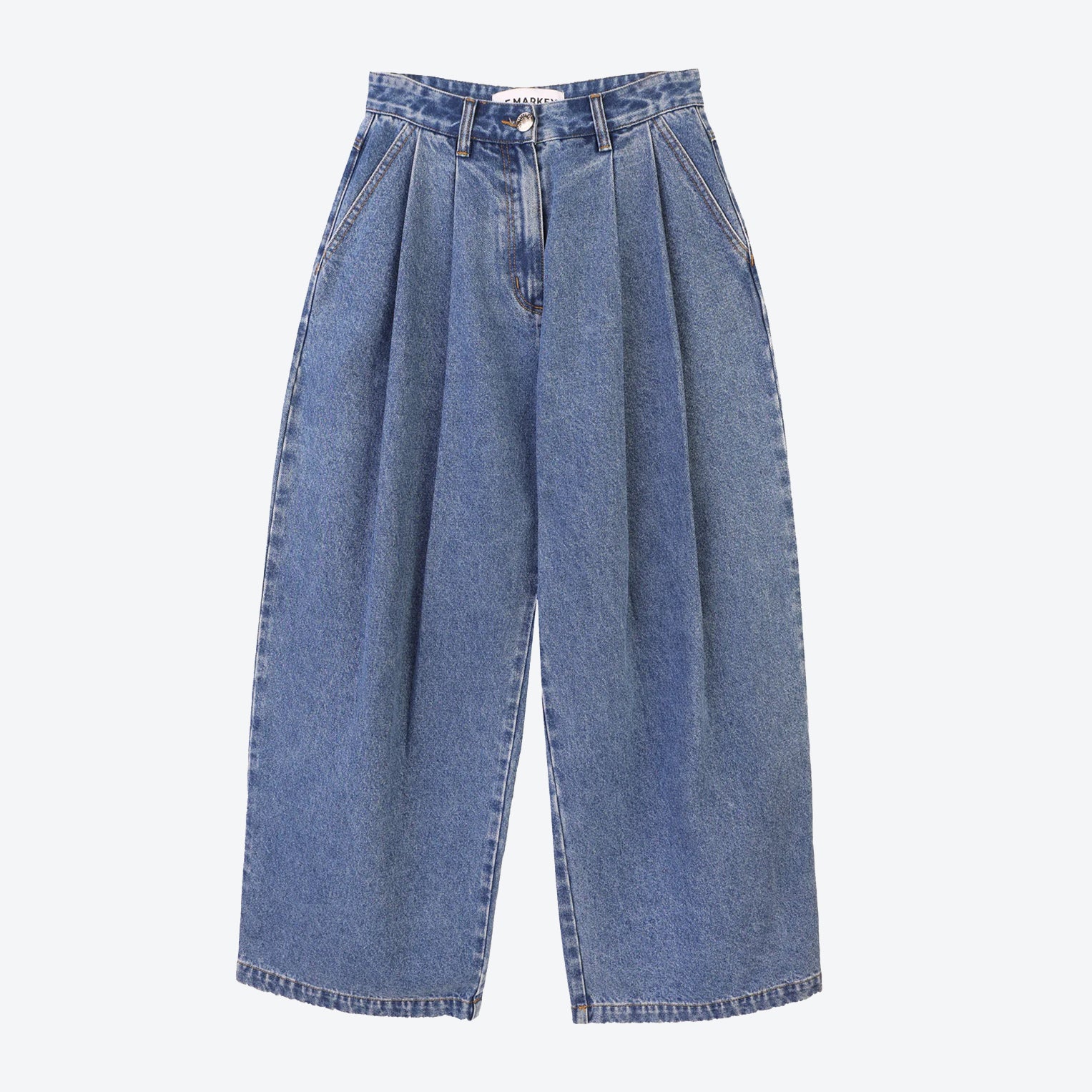 L F Markey Mid Blue Myles Jean - Classic Straight Fit Denim Pants for Men | Perfect for Casual Wear, Office & Weekend Outings