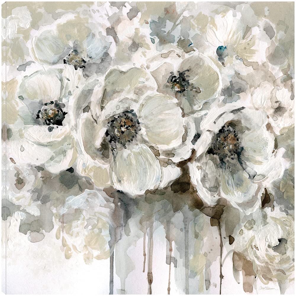 Botanical Wall Art Canvas - 22x22 Inch Bathroom & Bedroom Decor, Plant Pictures for Quiet Moments by Artist Carol Robinson | Perfect for Spa-Like Bathrooms, Cozy Bedrooms & Meditation Spaces