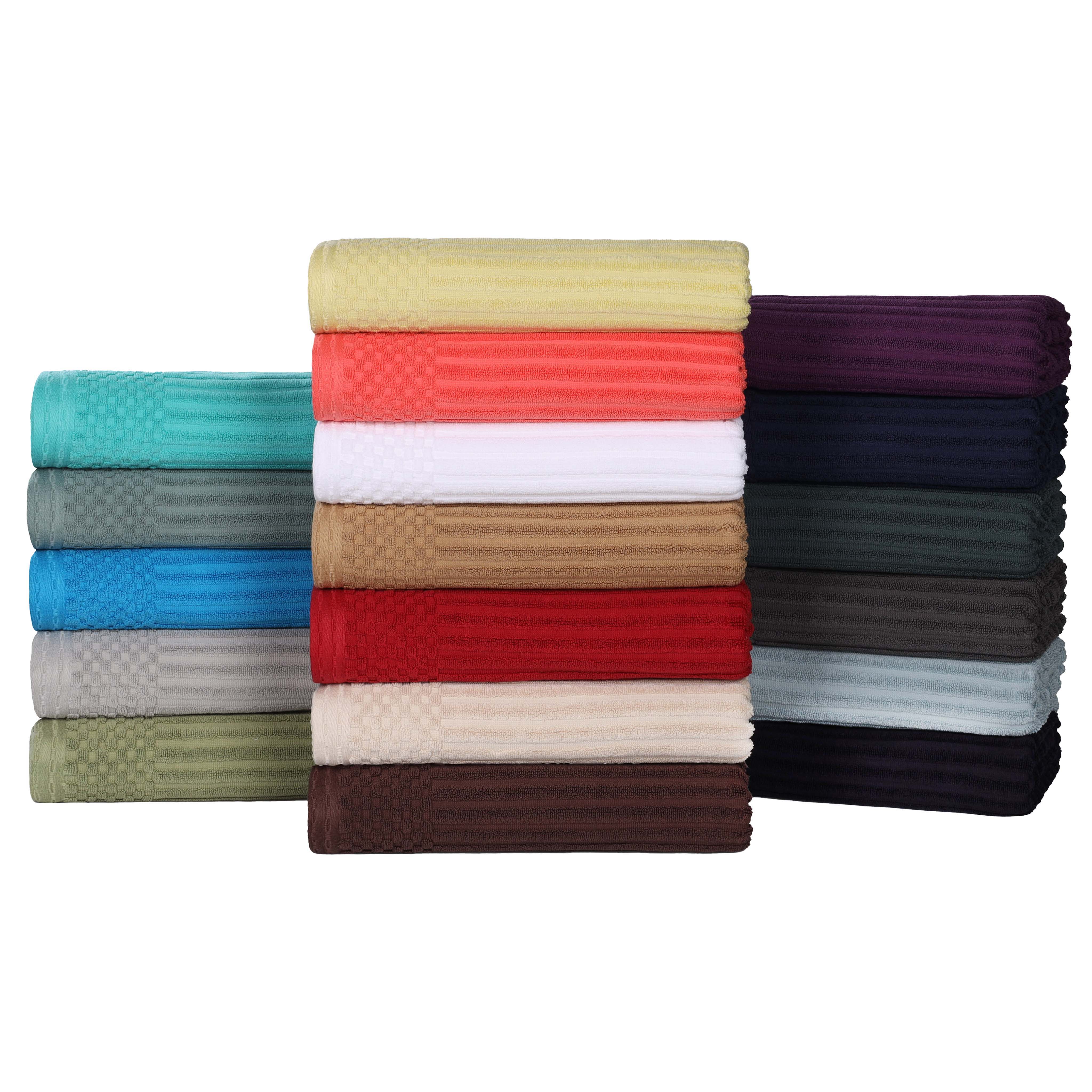 Premium Soho Ribbed Textured Cotton Bath Towel Set - Ultra Absorbent 3-Piece Towel Collection for Spa, Bathroom & Guest Use | Soft Luxury Towels for Home & Hotel