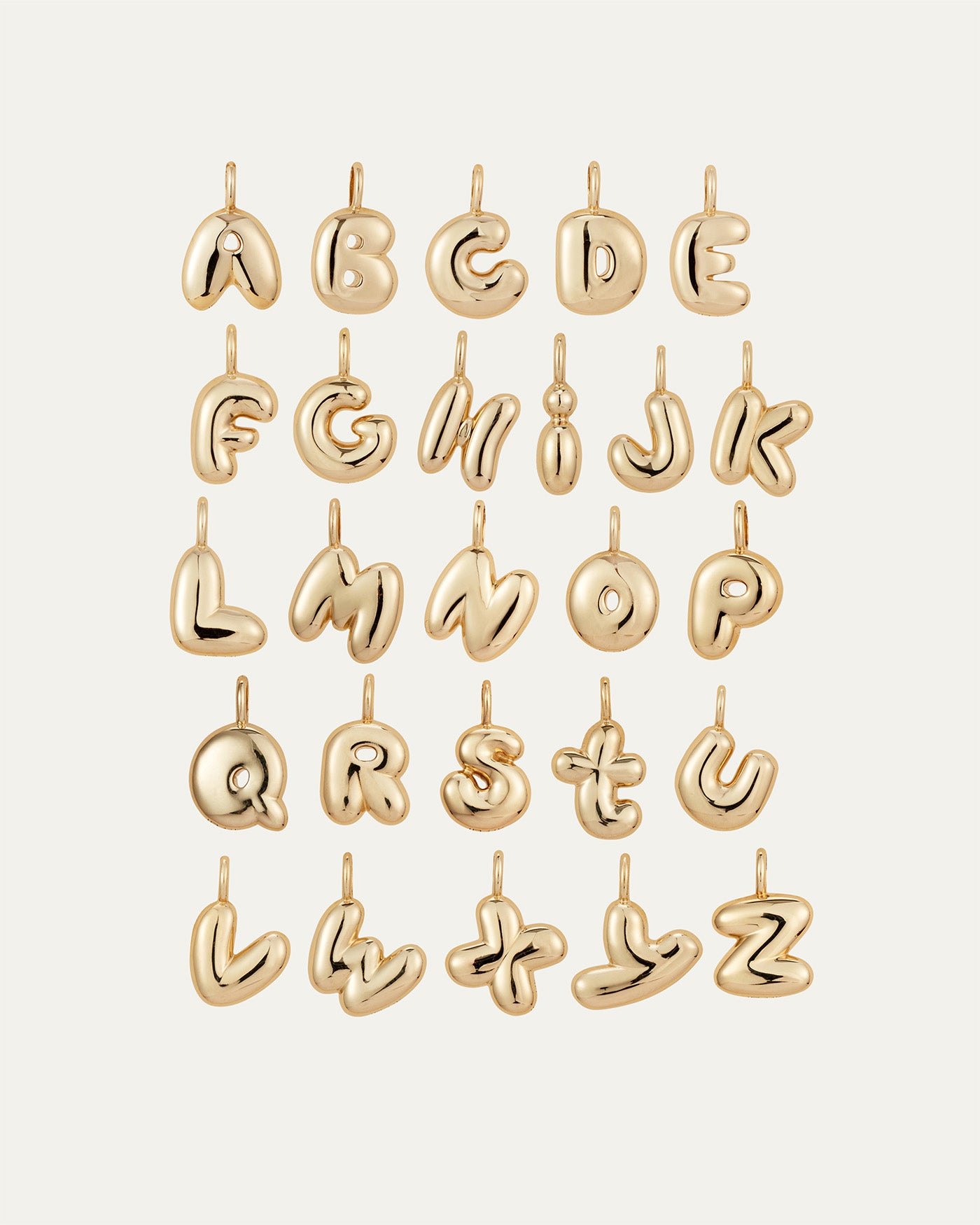 14K Gold Bubble Letter Necklace - Personalized Initial Pendant for Women - Perfect for Gifts, Birthdays, Anniversaries & Everyday Wear