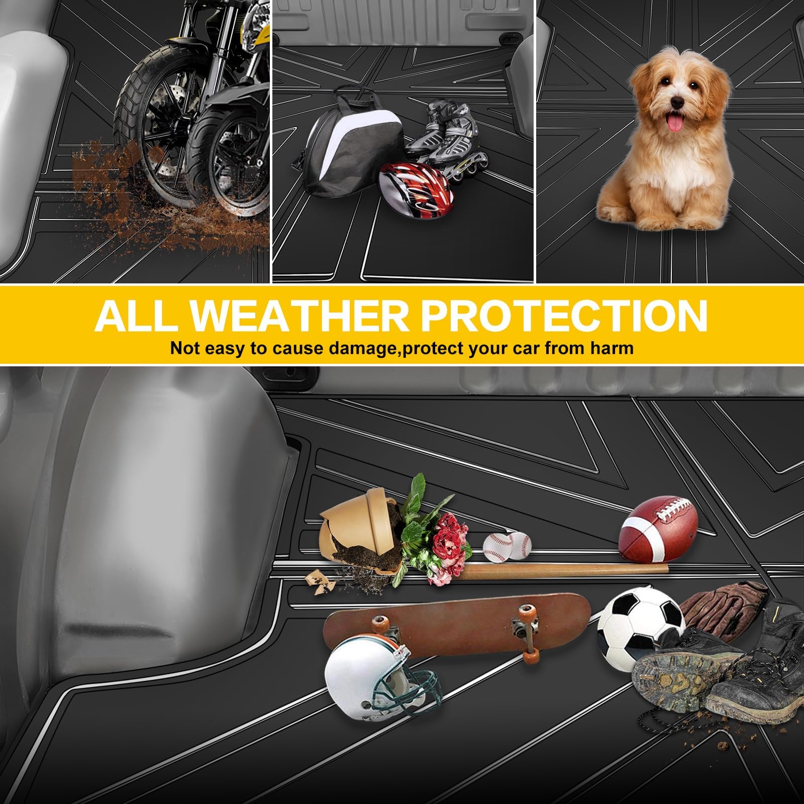 Heavy Duty Truck Bed Mat for 2015-2024 Ford F150 5.5FT Short Bed | All-Weather Protection & Anti-Slip Liner | Durable Accessories for Cargo, Hauling & Work | Fits 2015-2019 2020 2021 2022 2023 2024 Ford F-150 Models