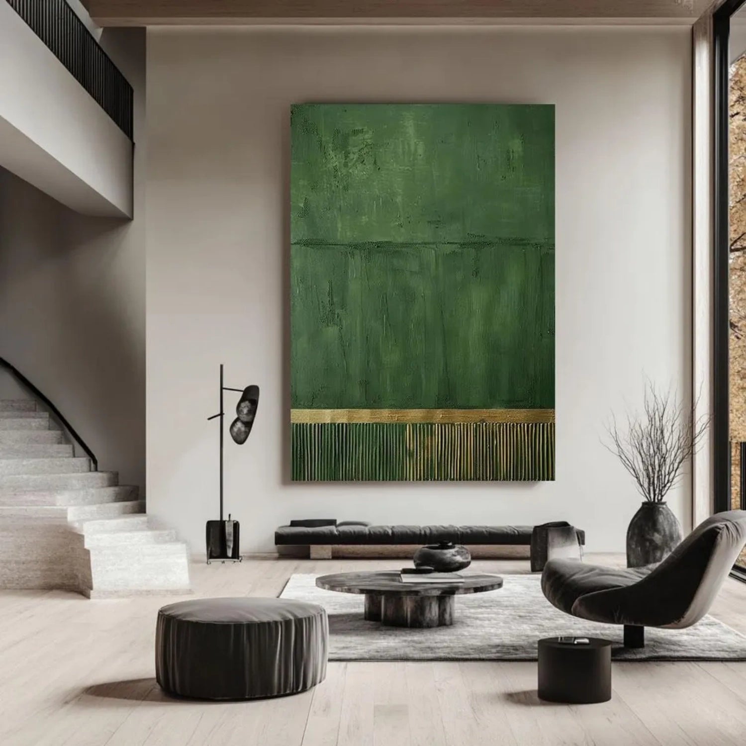 Blue & Green Abstract Wall Art Print #BG125 - Modern Home Decor for Living Room, Bedroom & Office