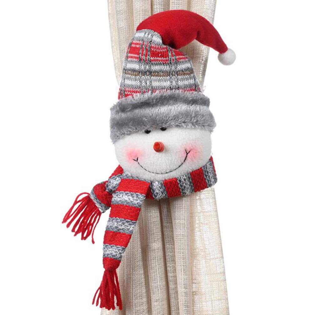 Amosfun Santa Claus Curtain Clip Holder - Christmas Plush Curtain Hooks for Holiday Decor, Festive Bedroom Ornaments, Kids Room Decorations - Perfect for Christmas Tree Skirt, Window Treatments & Holiday Home Decor