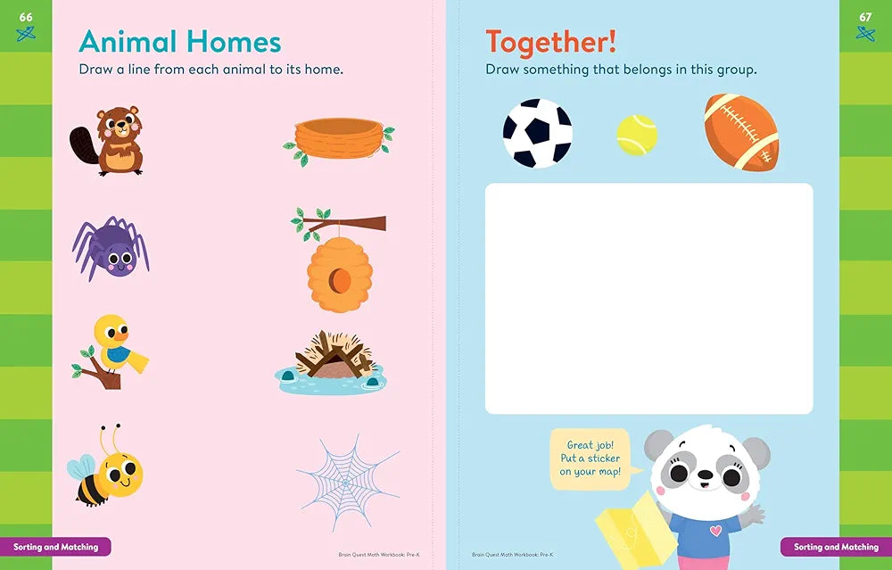 Brain Quest Math Workbook for Pre-Kindergarten - Fun Learning Activities for Kids at Home & School
