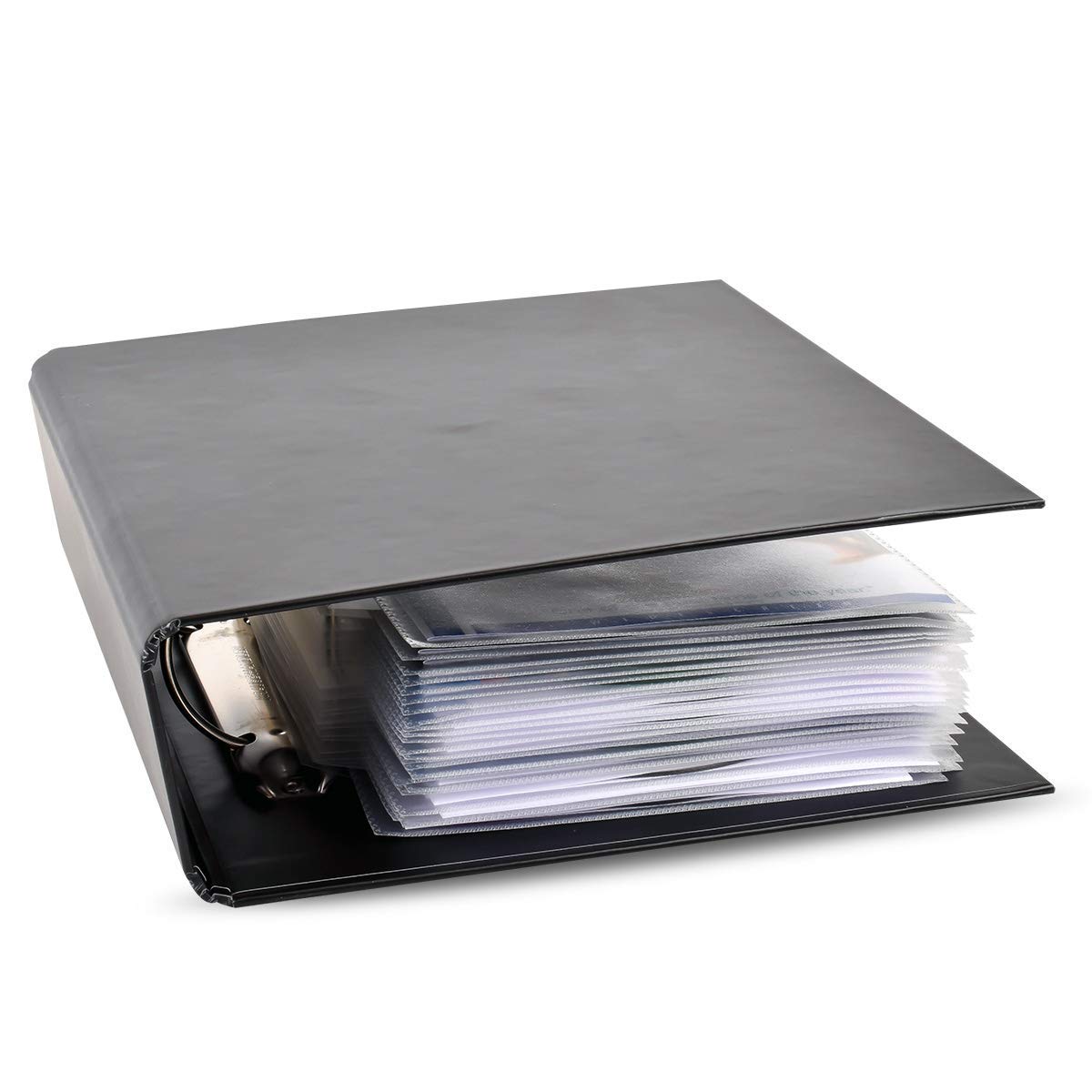 2-Ring Binder for DVD CD Blu-Ray Storage - Black | Organize Media Collections