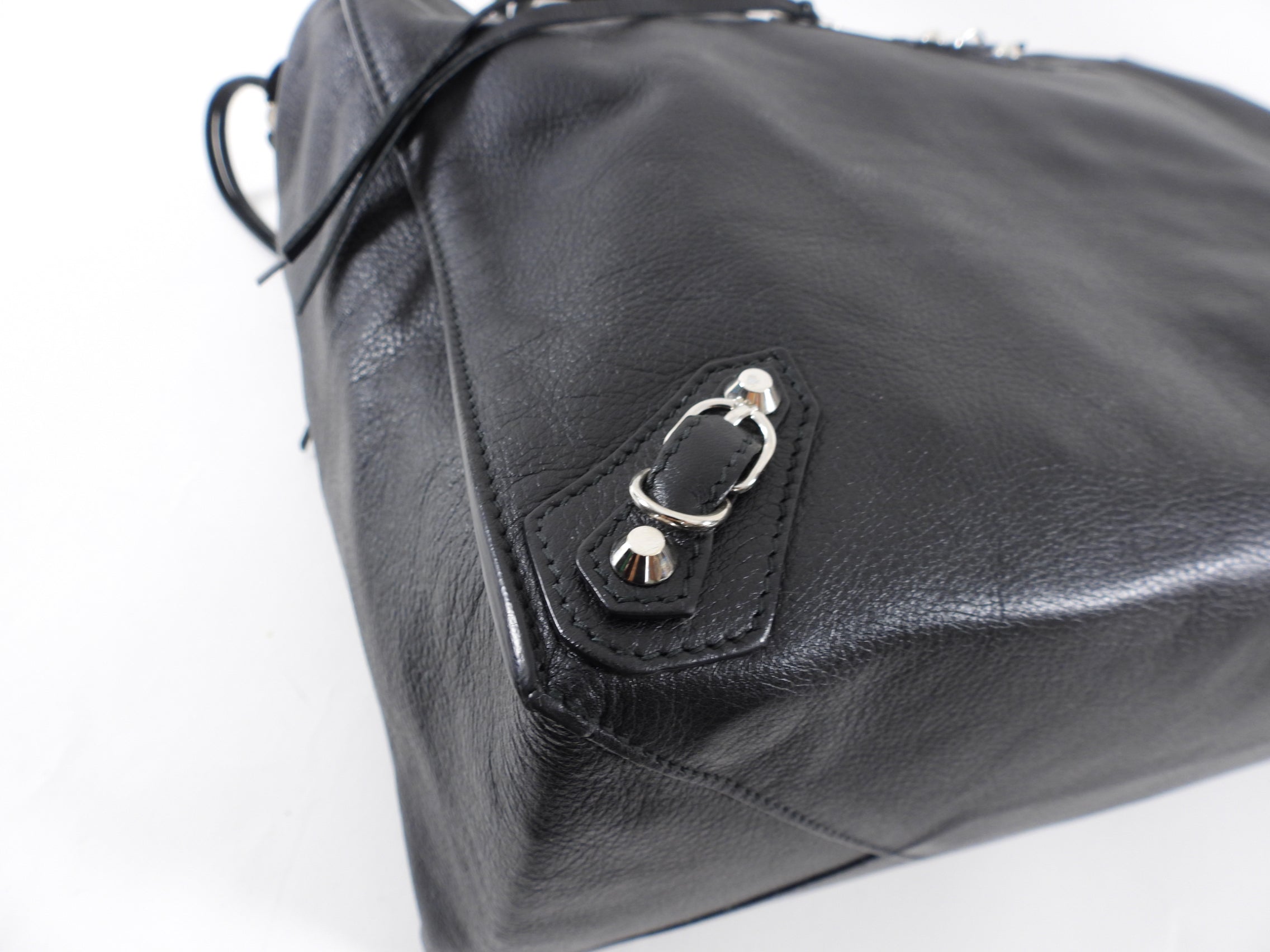 Balenciaga Large Black Leather A4 Tote Bag for Women - Stylish Work Bag, Laptop Bag & Travel Handbag for Office, Business & Daily Use