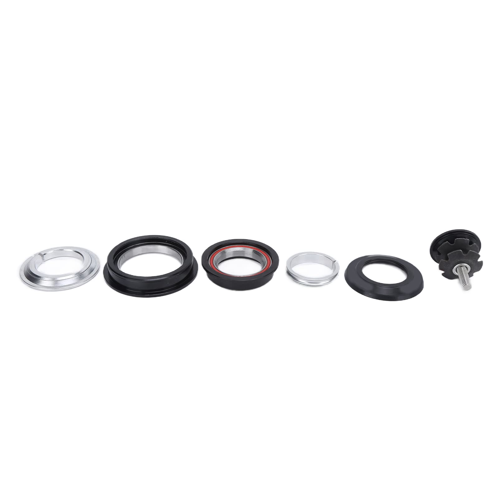 Velaurs Double Bearing Bike Headset - T6 Heat Treated 360° Rotation MTB/Road Bike Headset with Rubber Waterproof Seal | Smooth Steering for Mountain Biking & Commuting