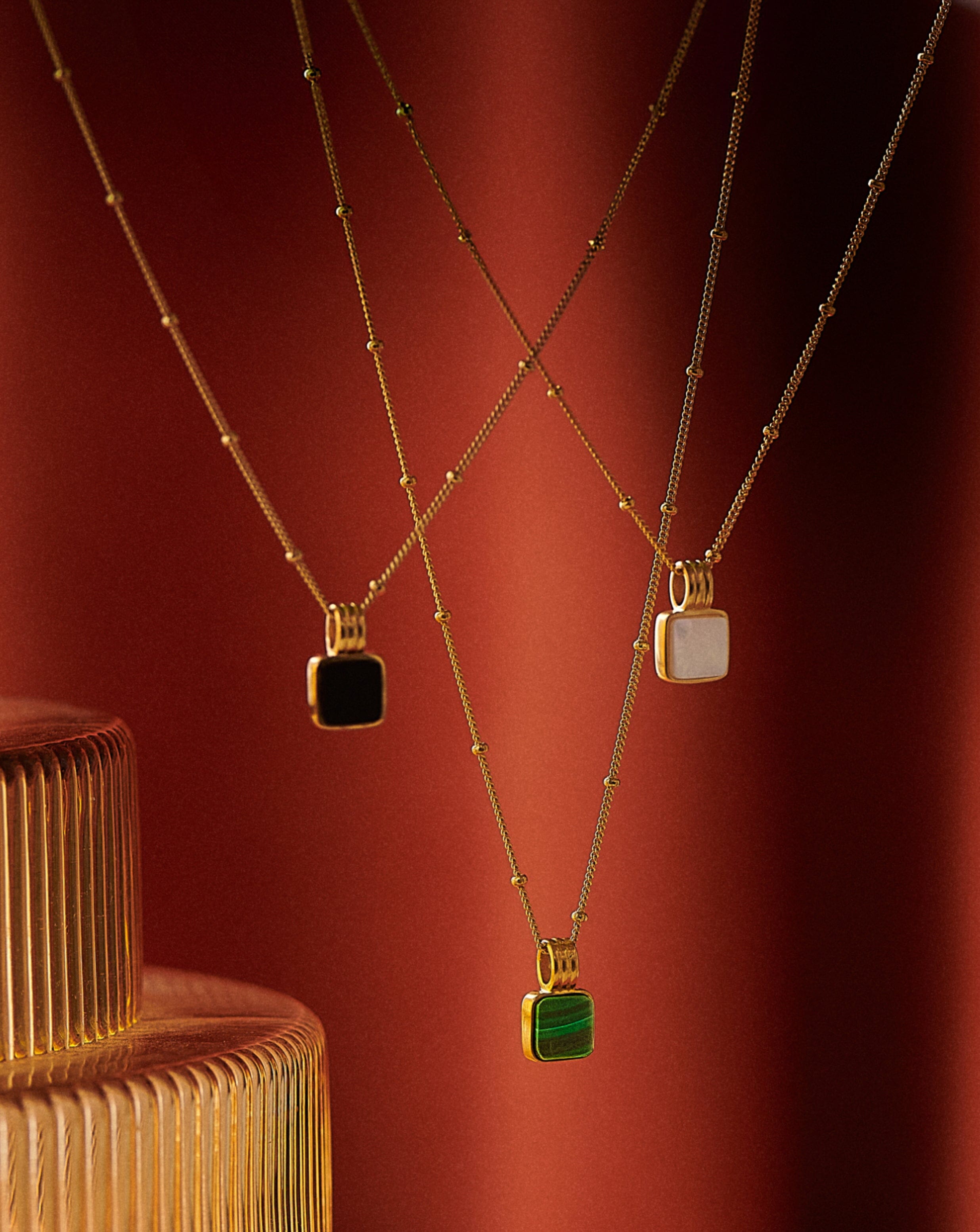 Lucy Williams Square Mother of Pearl Necklace - Elegant Women's Jewelry for Everyday Wear & Special Occasions