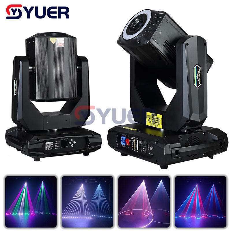 YUER™ 40Kpps 6W/12W RGB Laser Moving Head Light - Professional DMX512 Laser Equipment for DJ, Disco, Stage, Wedding & Bar Light Shows | Perfect for Nightclubs, Concerts and Event Lighting