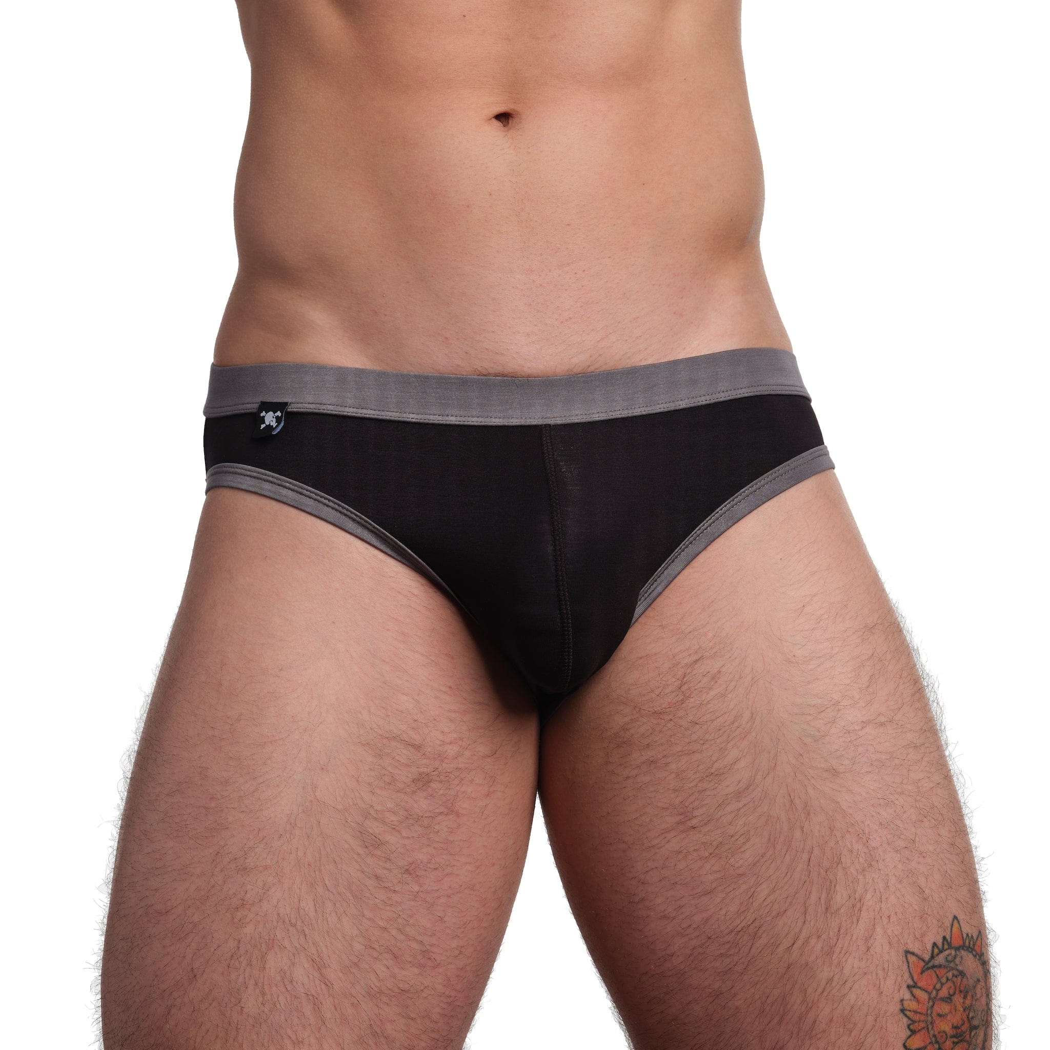 Just The Bones Cloud Brief Black - Stylish and Comfortable Men's Underwear for Everyday Wear, Workout, and Travel