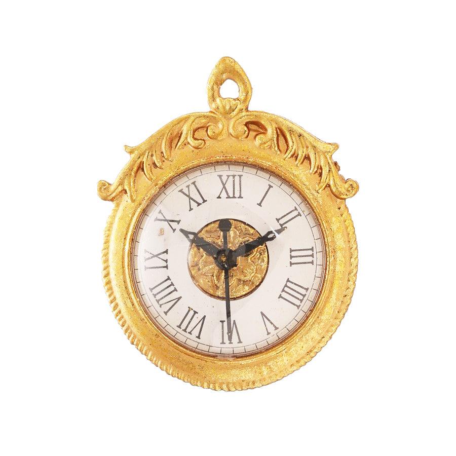 HARMONIER Mini Christmas Ornament - 9cm Decorative Clock (1 Piece, 50g) - Perfect for Holiday Tree Decorations & Festive Home Décor