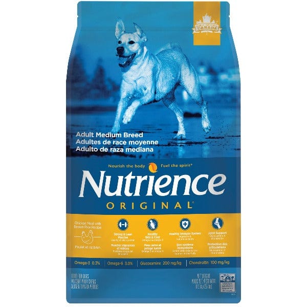 Nutrience Original Adult Medium Breed Dry Dog Food - 25.4lb (11.5kg) for Healthy Joints & Shiny Coat | Perfect for Active Medium-Sized Dogs at Home or Outdoor Adventures