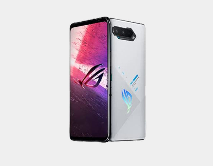 ASUS ROG Phone 5S ZS676KS 5G Smartphone - 128GB Storage, 12GB RAM, GSM Unlocked (White) - Ultimate Gaming Phone for Mobile Esports & High-Performance Gaming