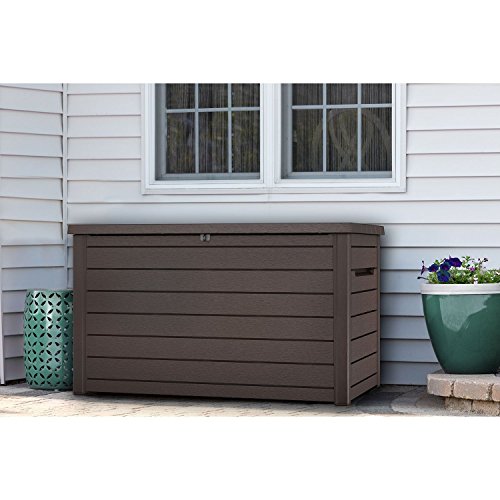 Keter XXL 230 Gallon (870 Liter) Heavy-Duty Plastic Deck Storage Box - Waterproof Outdoor Patio & Garden Furniture Organizer - Perfect for Cushion Storage, Pool Toys, and Backyard Equipment