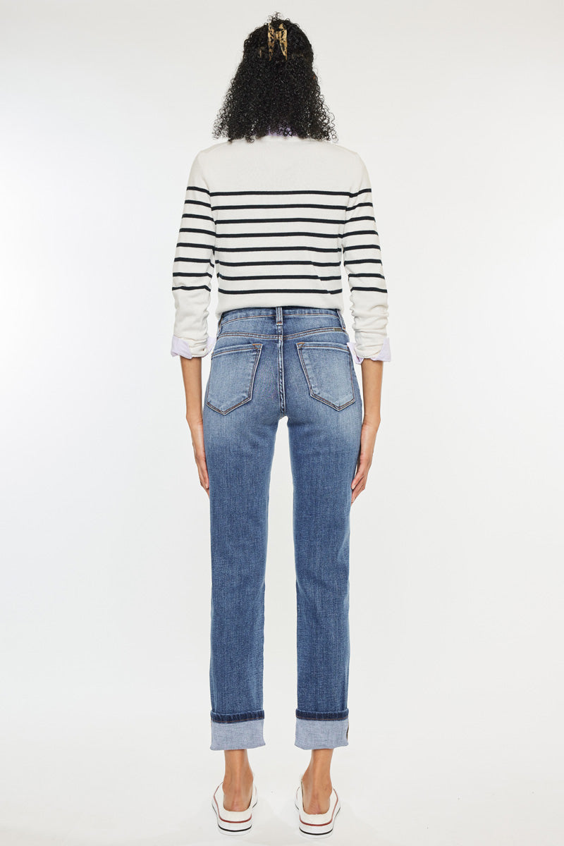 Emmett High Rise Skinny Straight Leg Jeans for Women - Stretch Denim Pants, Comfortable & Flattering Fit - Perfect for Casual Wear, Office & Night Out