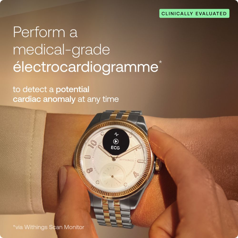 Withings ScanWatch Nova Brilliant Edition - Premium Hybrid Smartwatch with ECG & SpO2 Monitoring for Fitness & Health Tracking - Perfect for Workouts, Sleep Analysis & Daily Activity Monitoring