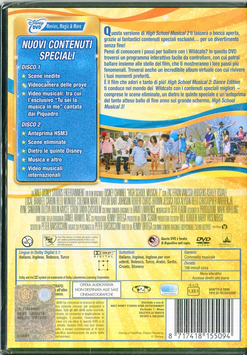 High School Musical 2 Special Edition (2-DVD Set) - Disney Musical Movie for Teens, Family Movie Night, Birthday Gifts & Disney Collectors