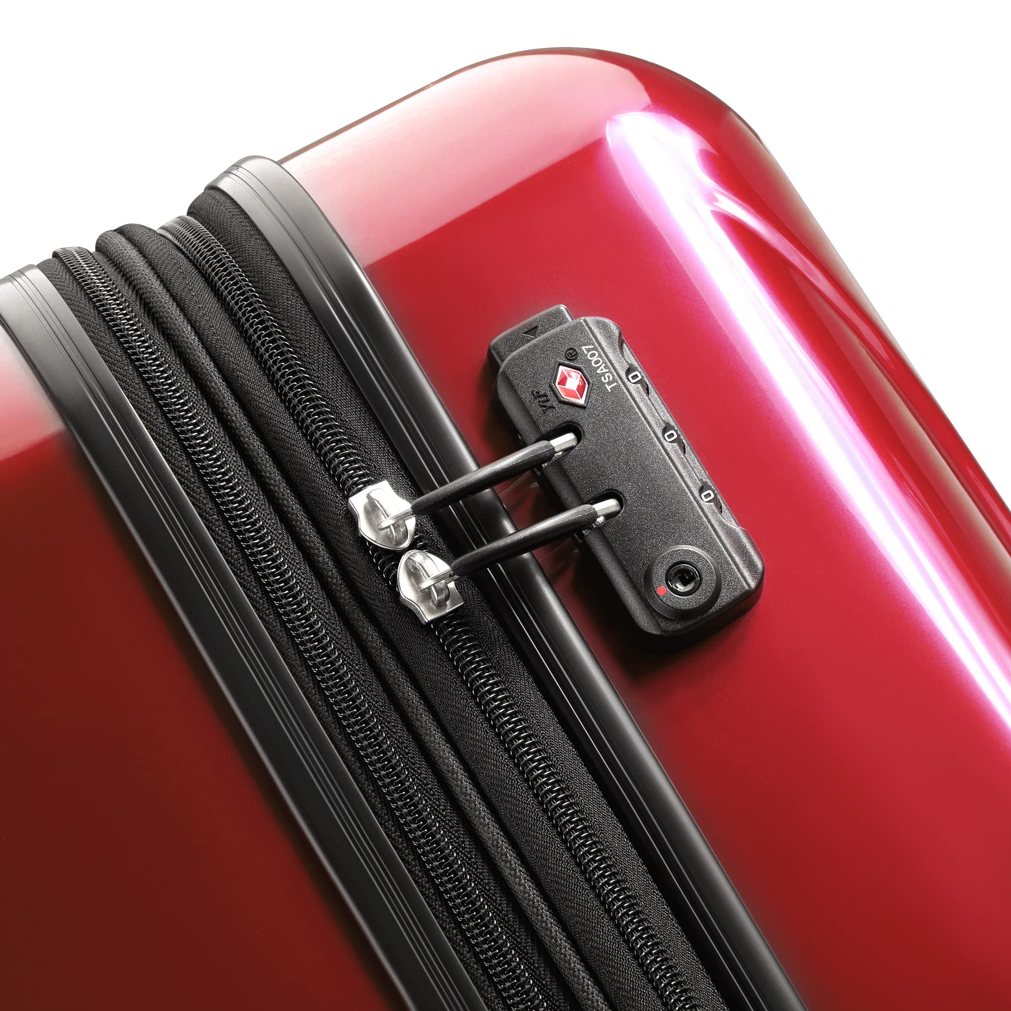 Delsey Paris Helium Aero Hardside Expandable Luggage with 360° Spinner Wheels, Brick Red, 25