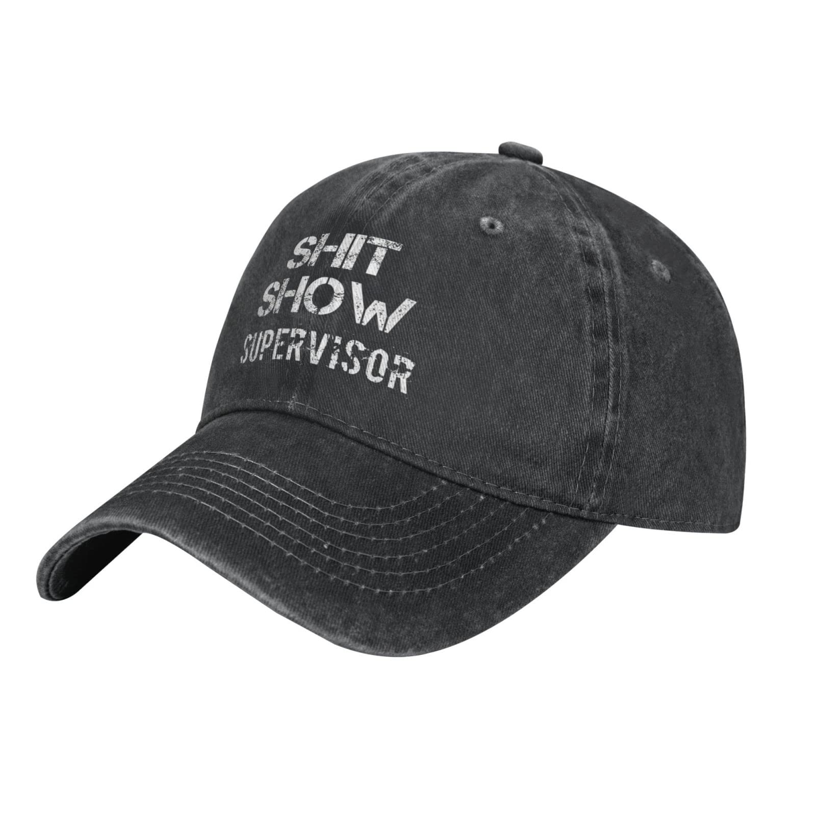 Peiyeety Funny Shit Show Supervisor Hat - Graphic Dad Cap for Men - Perfect for Comedy Shows, Gag Gifts & Casual Wear