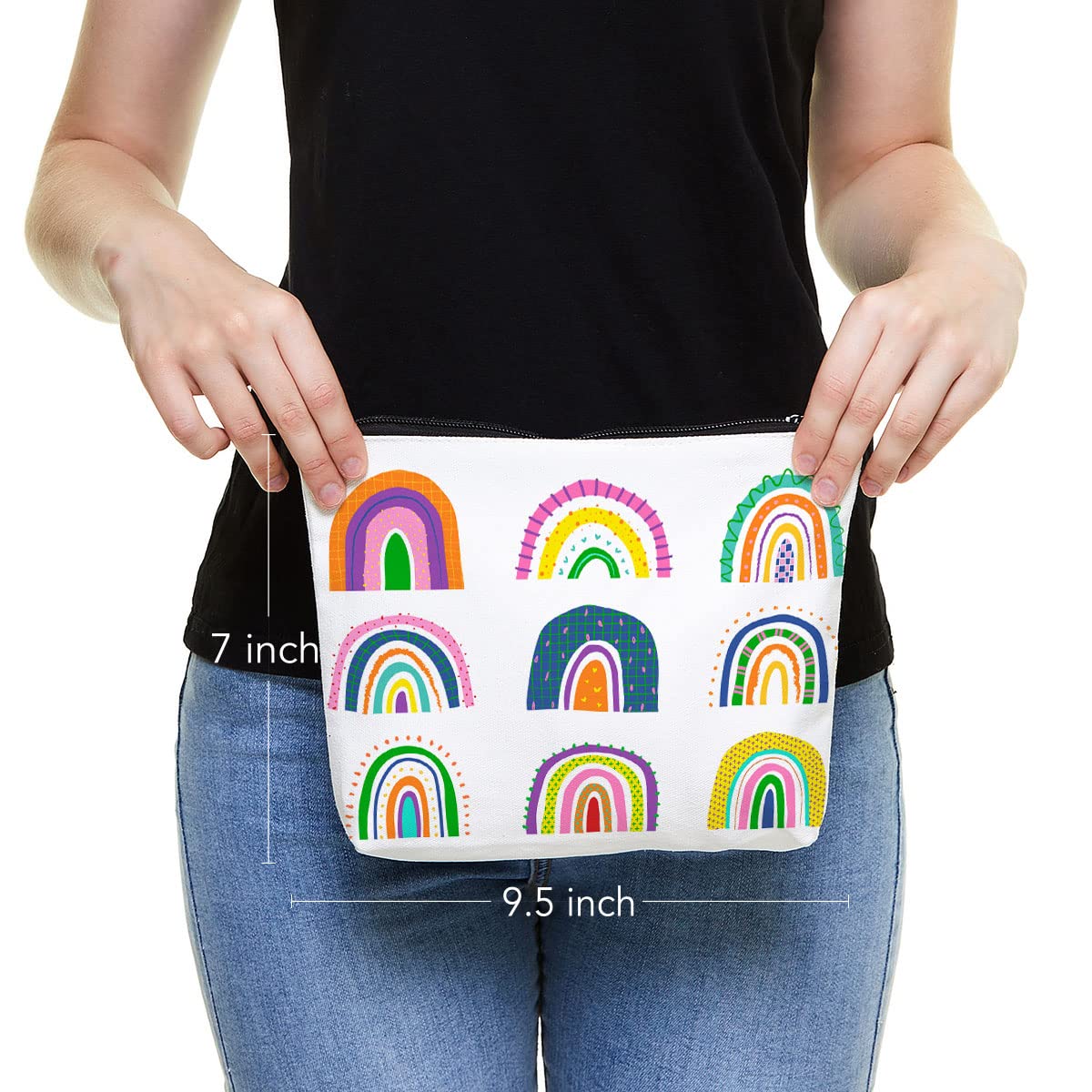 Inspiring Travel Makeup Bag for Women - Rainbow Cosmetic & Toiletry Organizer - Perfect Birthday Gift for Her, Daughter, Granddaughter - Ideal for Travel, Gym & Daily Beauty Essentials