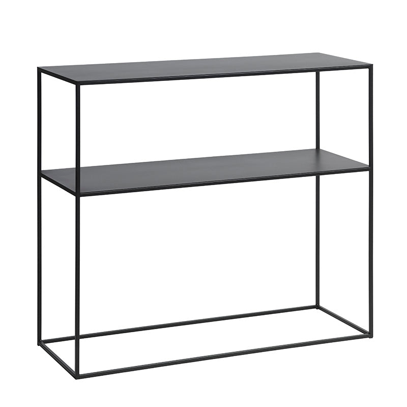 Modern Black PEBBLE Console Table 90cm - Entryway Sofa Table, Hallway Accent Furniture for Living Room & Bedroom Decor