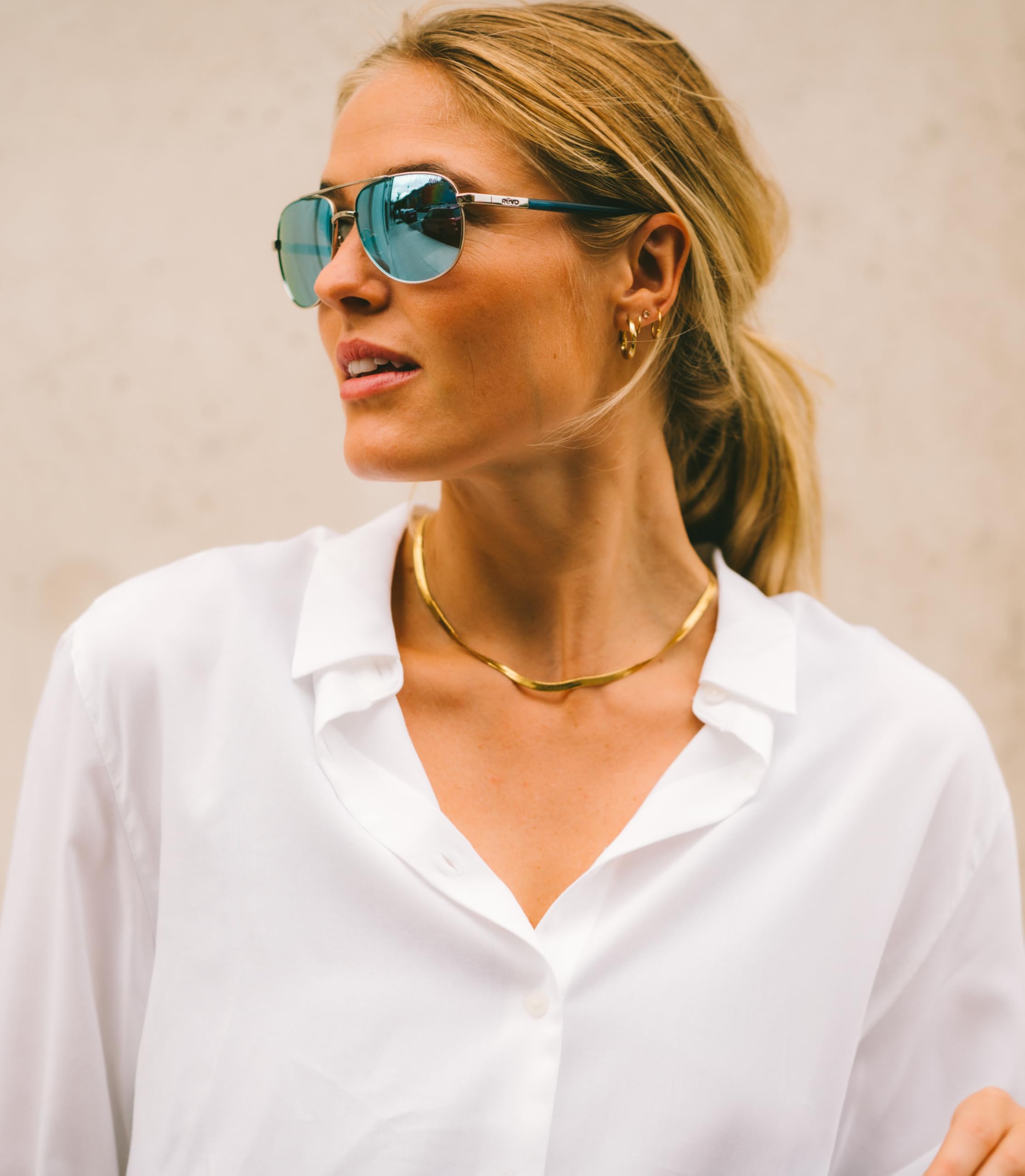 Revo Sunglasses Arthur - Polarized Crystal Glass Lens Aviator Sunglasses with Metal Frame for Men & Women - UV Protection, Fashion & Outdoor Activities