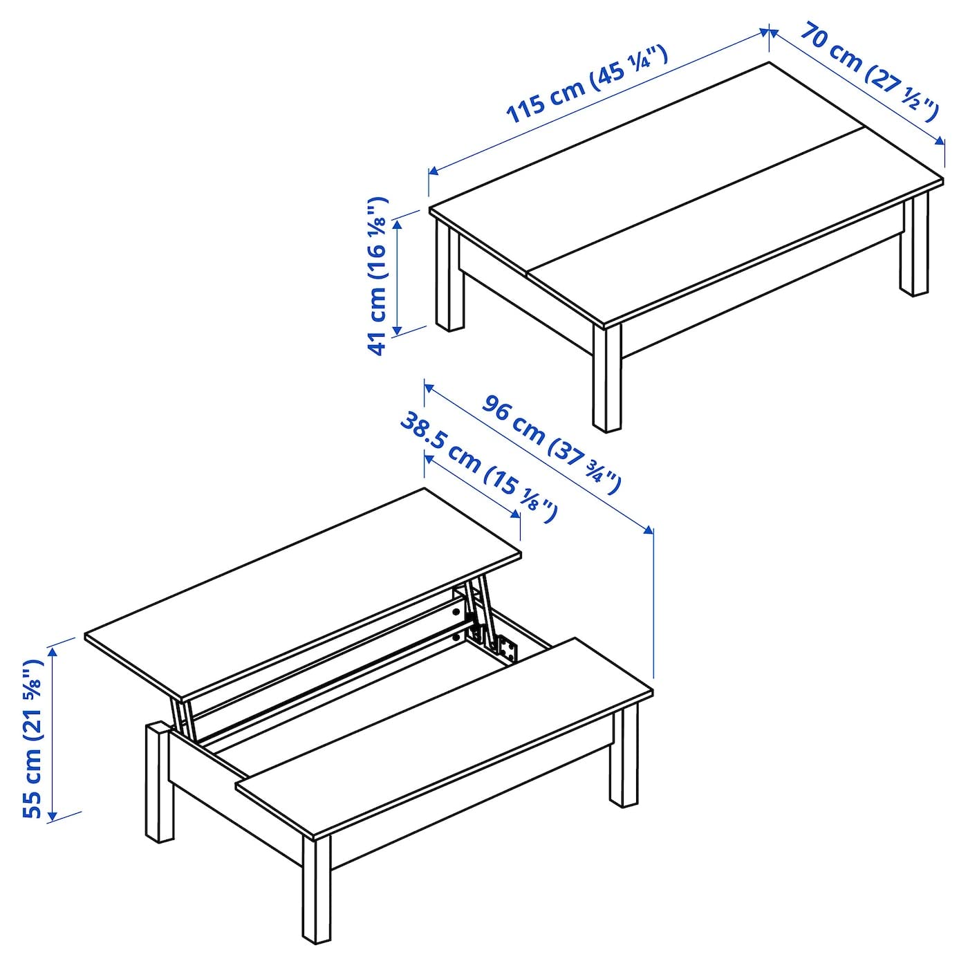 IKEA Trulstorp White Coffee Table - 45 1/4 x 27 1/2 Inch Modern Scandinavian Living Room Furniture for Small Spaces, Home Decor & Apartment Essentials