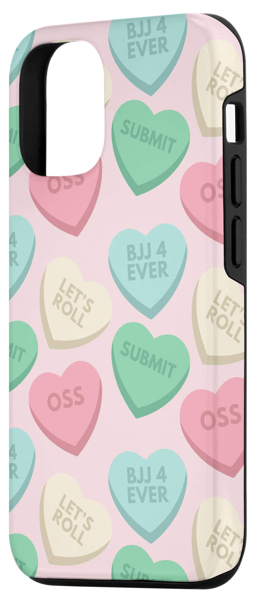iPhone 12/12 Pro BJJ Heart Candy Brazilian Jiu Jitsu Phone Case - Valentine's Day Gift for Martial Arts Lovers - Perfect for Training, Competition & Everyday Use