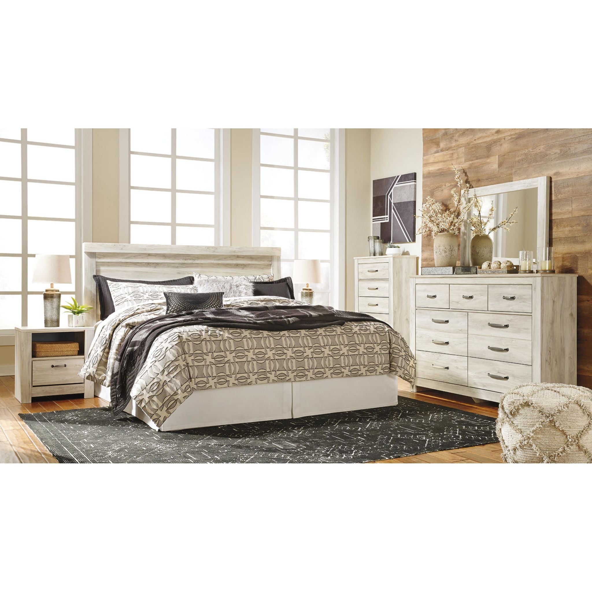 Bellaby Upholstered Panel Headboard - Queen Size Bed Frame Headboard with Nailhead Trim for Bedroom Decor | Perfect for Master Bedroom, Guest Room & Apartment