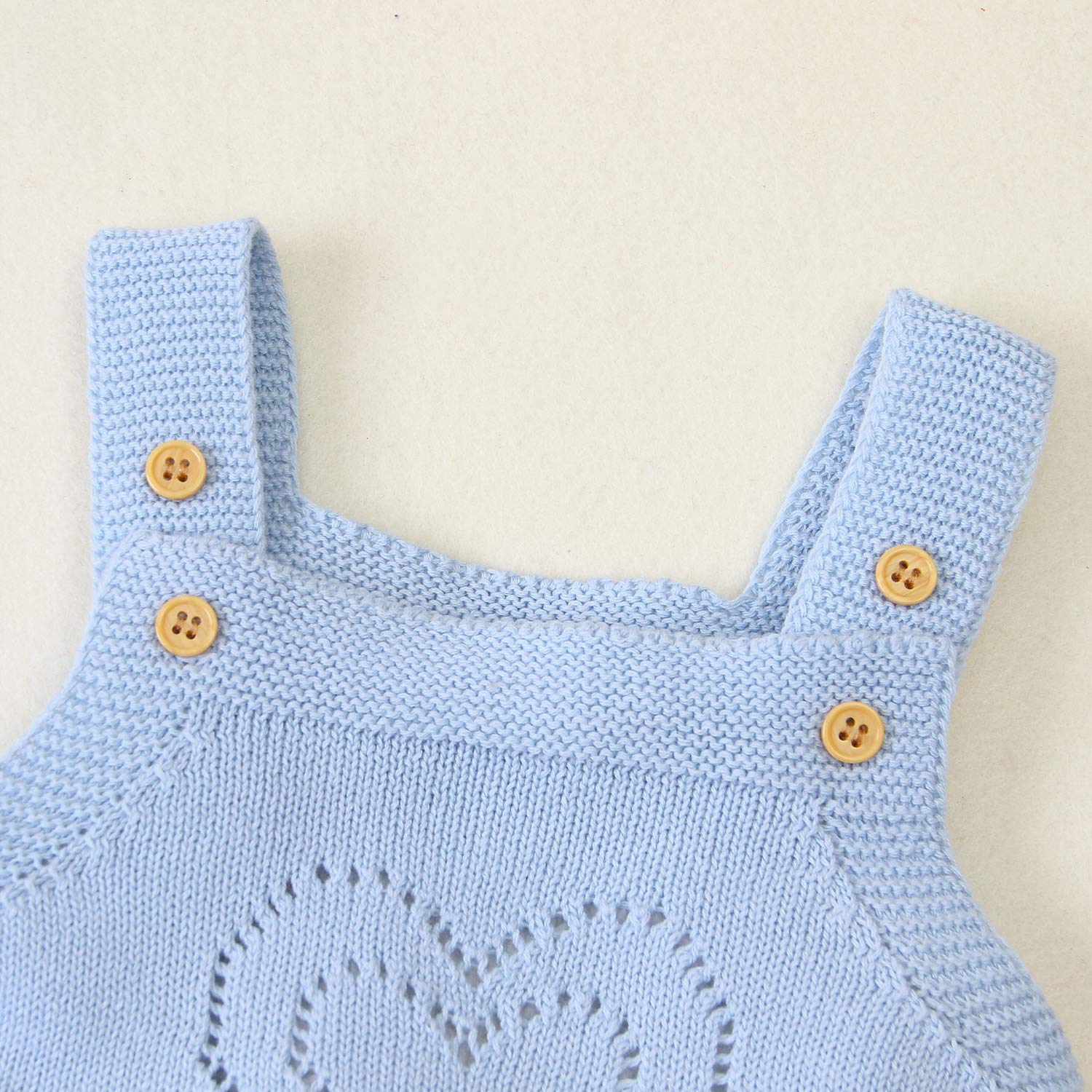 MoZiKQin Baby Girl & Boy Easter Bunny Romper - Sleeveless Knitted Bodysuit Jumpsuit for 1st Easter Outfit | Cute Newborn & Toddler Easter Clothes | Perfect for Easter Photos, Egg Hunts & Spring Celebrations