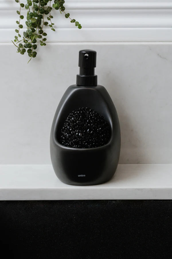 JOEY Soap Dispenser with Scrubby - Automatic Foaming Soap Pump for Kitchen & Bathroom - Hands-Free Liquid Soap Dispenser for Easy Cleaning