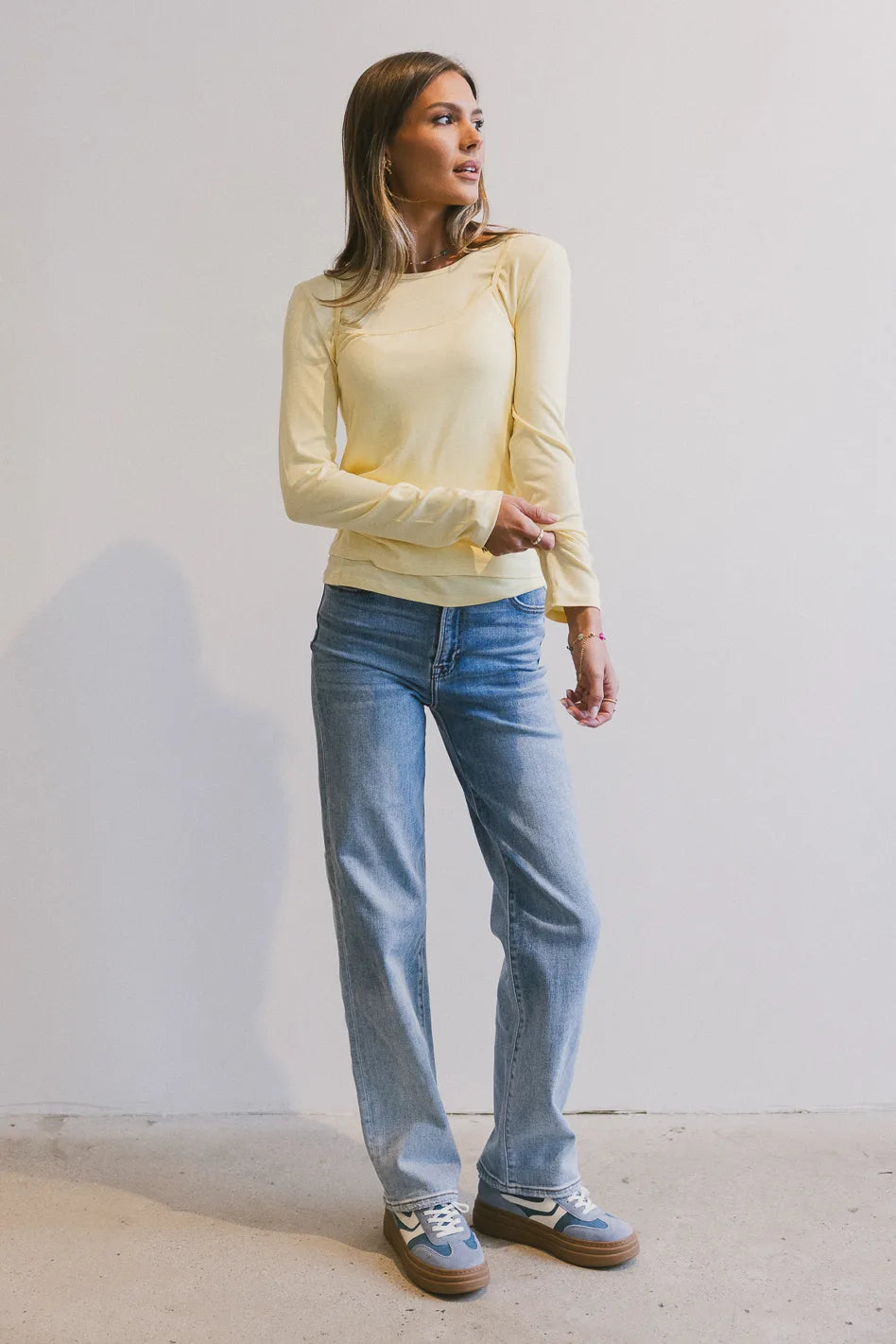 Annalise Knit Top Women's Yellow Casual Short Sleeve T-Shirt - Perfect for Summer Outfits, Beach Wear & Everyday Fashion