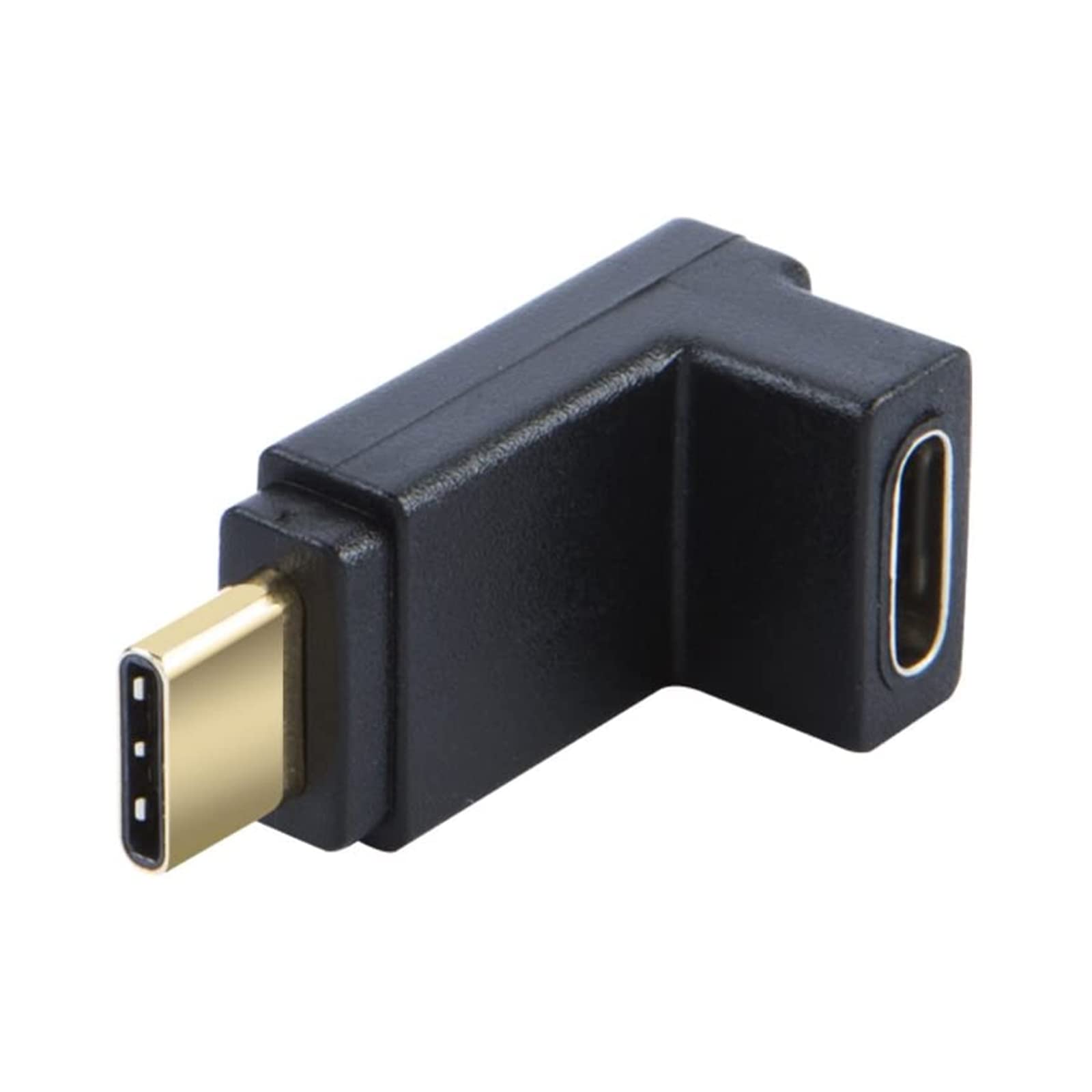 CableCreation USB C Extension Adapter - 90 Degree Up & Down Angle USB 3.1 Type C Male to Female Converter (3A/10Gbps) - Compatible with MacBook Pro/Air, iPad Pro, Samsung Galaxy - Perfect for Office, Travel & Home Charging Setup