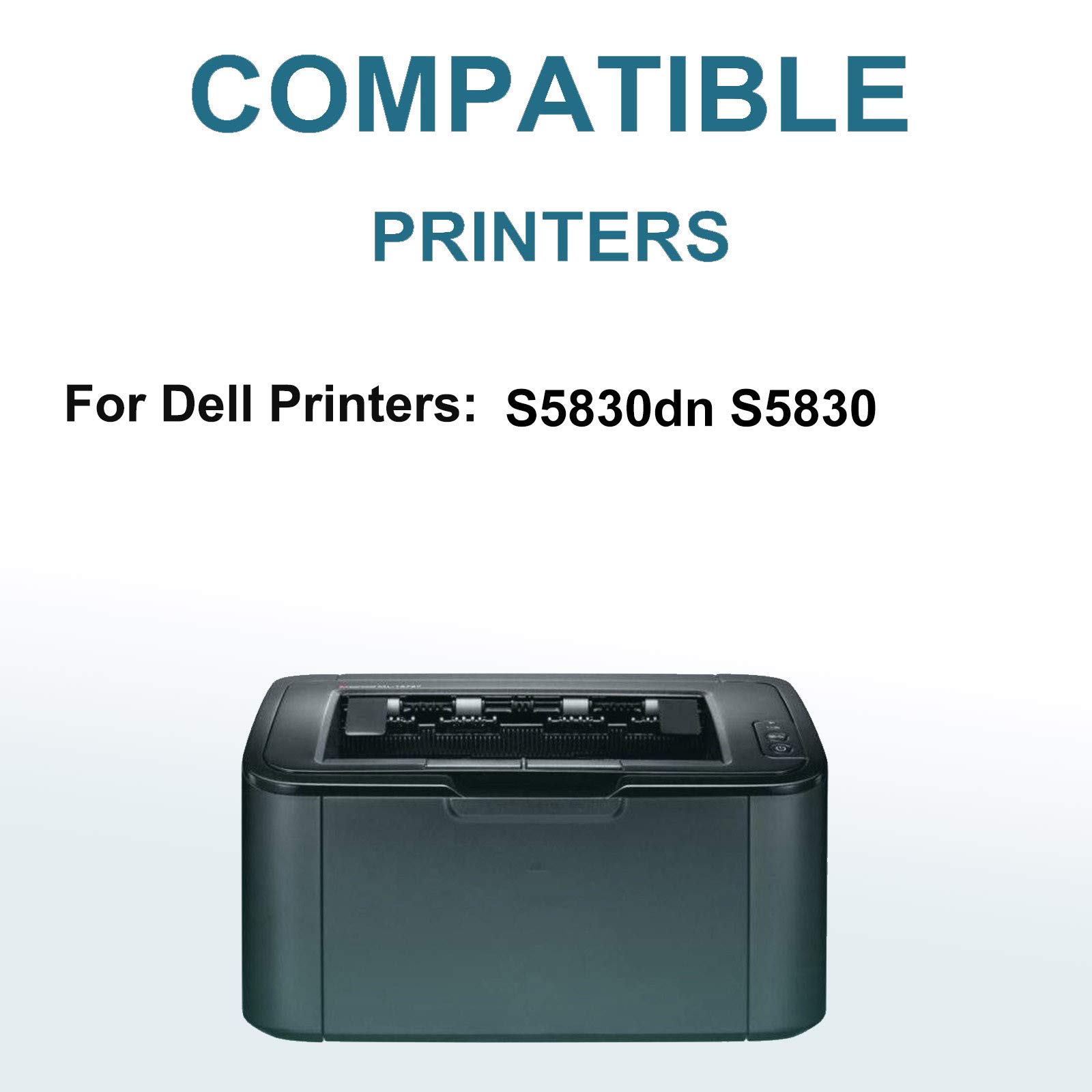 1-Pack High Yield Dell S5830dn/S5830 Laser Printer Toner Cartridge Replacement for X68Y8 (Black) - Compatible with Office & Home Printing Needs
