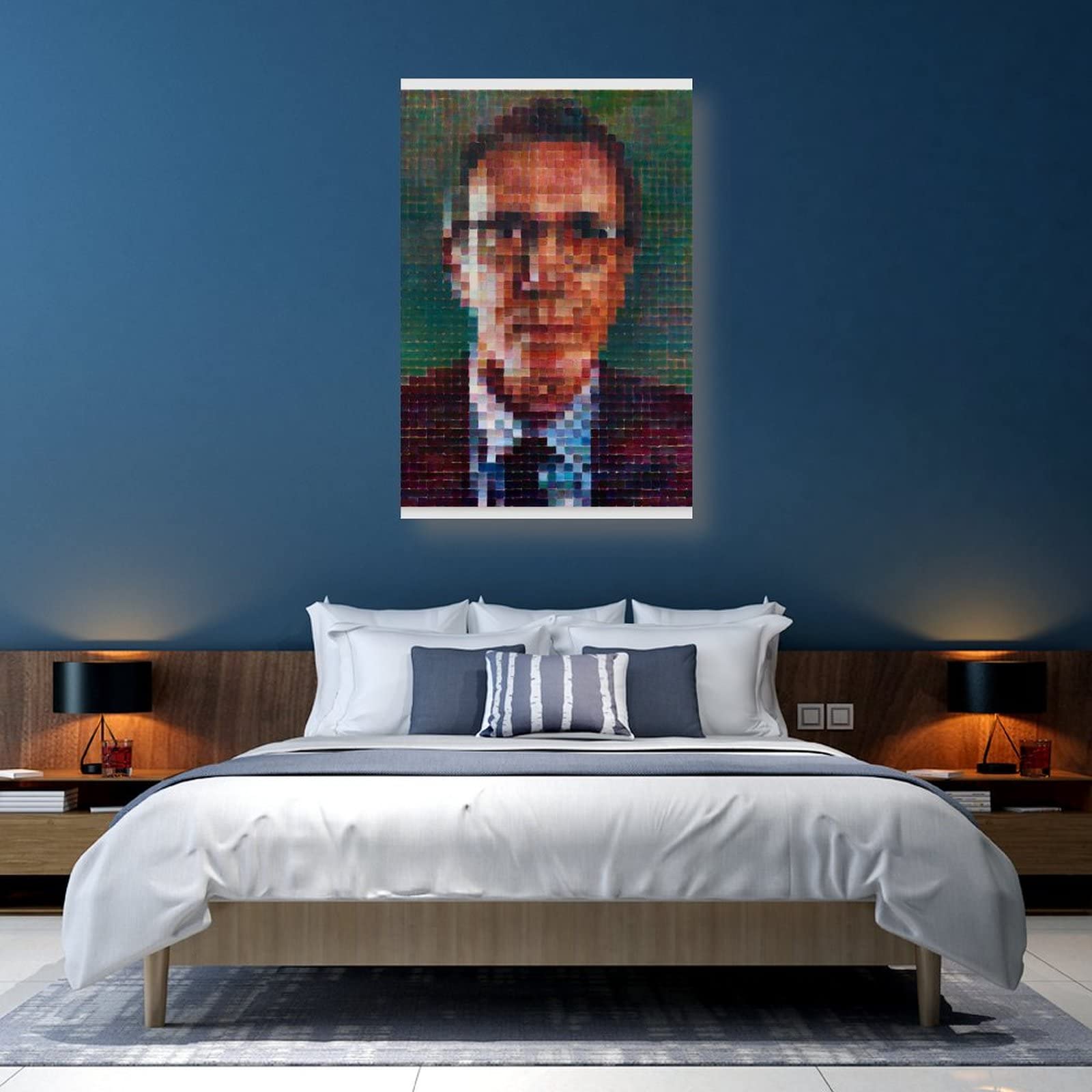 Chuck Close Art Poster - Contemporary Wall Art Print 20x30 Inch (50x75cm) - Modern Home Decor for Living Room, Bedroom & Office - Framed Wall Hanging Picture for Aesthetic Interior Design