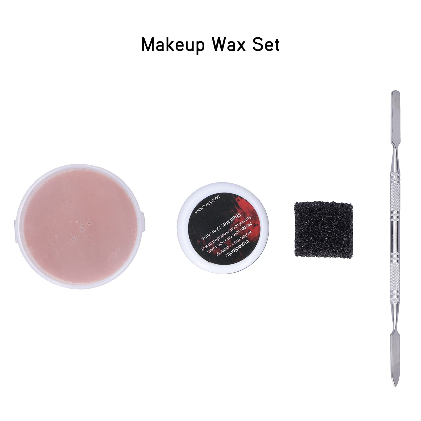Halloween Makeup Wax Kit - Realistic Burns, Wounds, Scars & Cuts for Horror Costumes | Professional FX Special Effects for Halloween, Cosplay & Theater