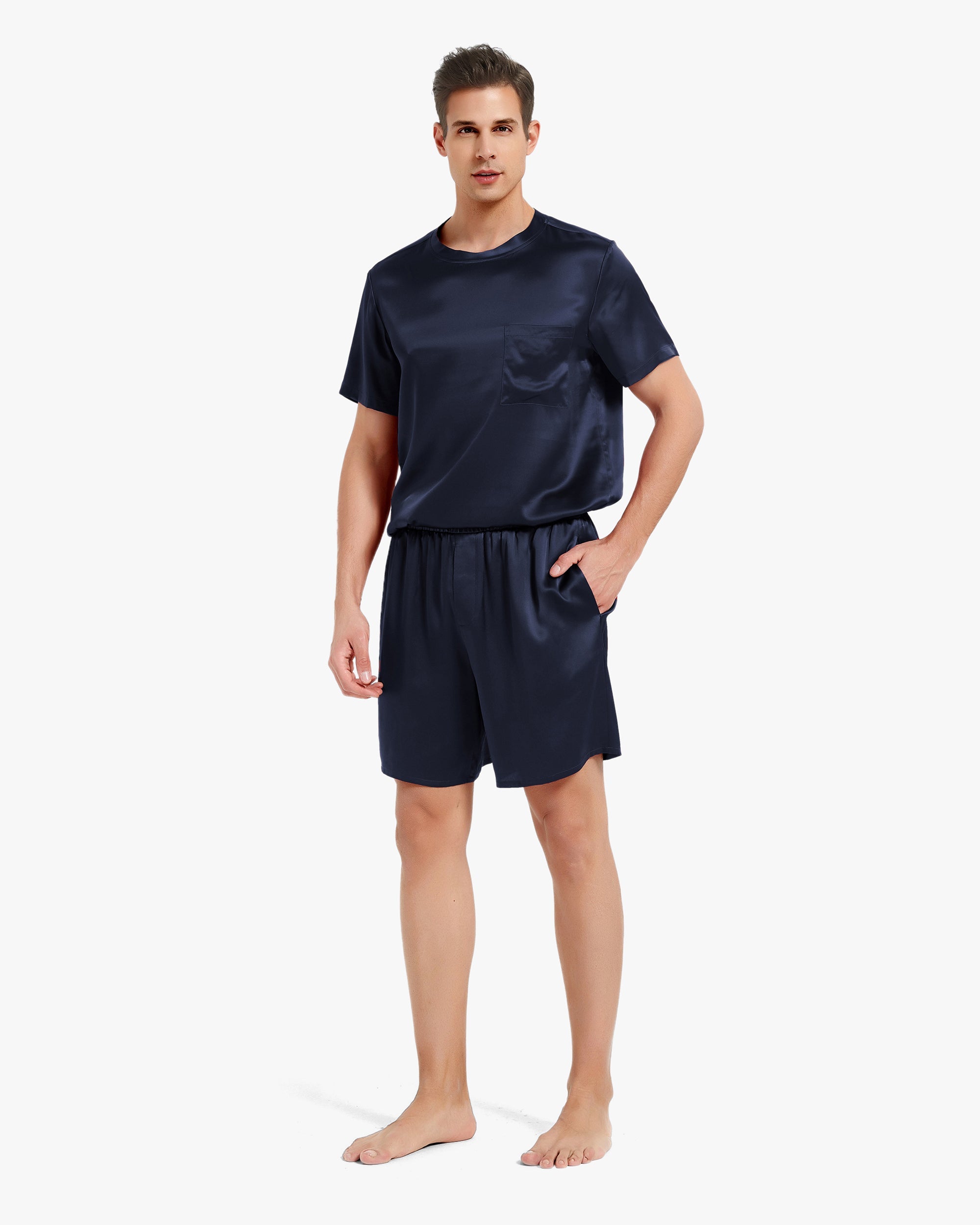 Silk Short Pajamas for Women - Soft & Breathable Sleepwear for Summer Nights - Perfect for Lounging, Travel & Relaxation at Home