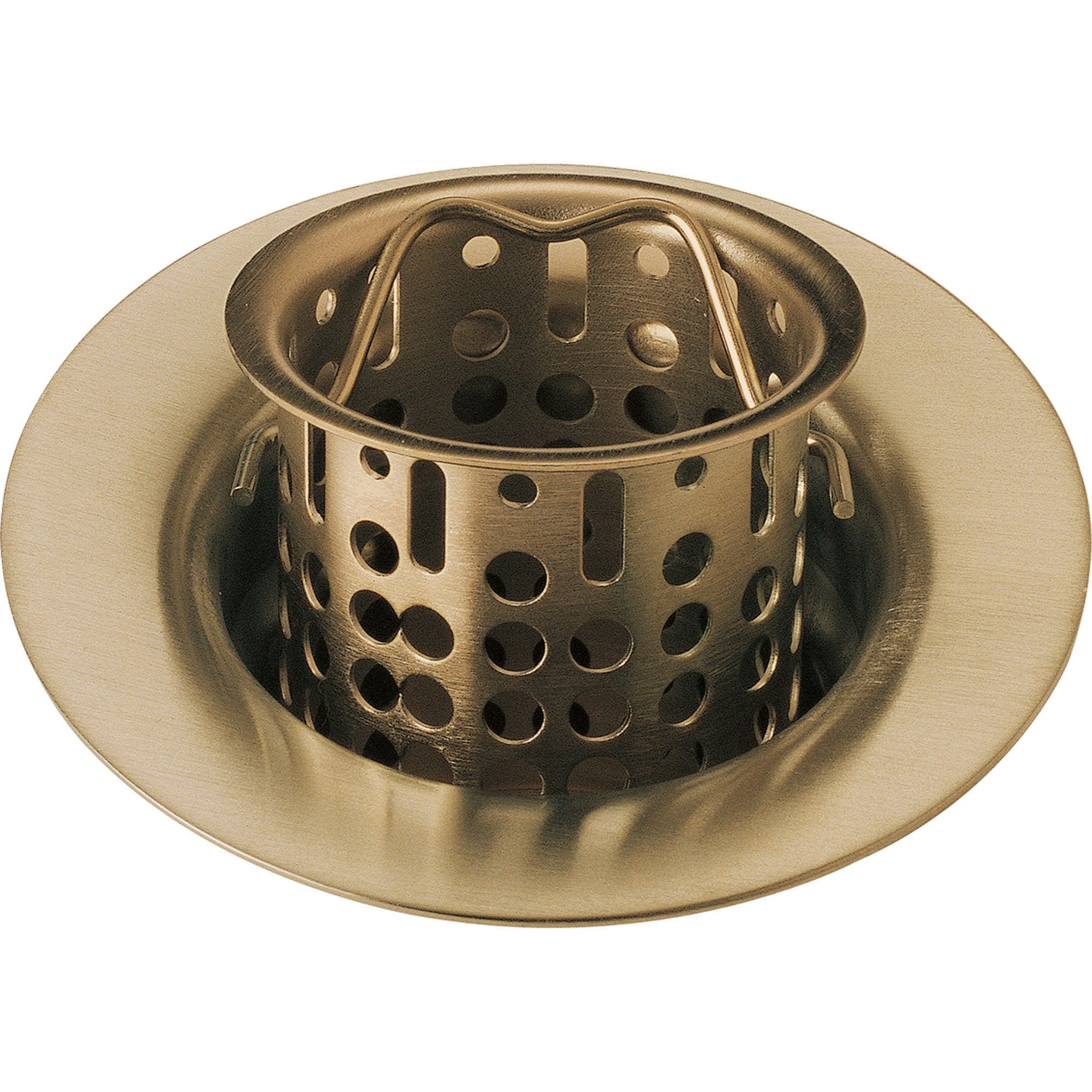 Delta 2-7/8 Inch Champagne Bronze Small Bar Sink Basket Strainer with Flange - 638408 - Perfect for Kitchen, Bar, and RV Sink Drainage