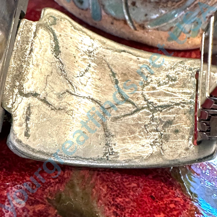 Vintage Alpaca Silver Dakota Style Watch - Handcrafted Mexican Timepiece with Spanish Engraving | Perfect for Boho Fashion, Gift Giving & Cultural Enthusiasts